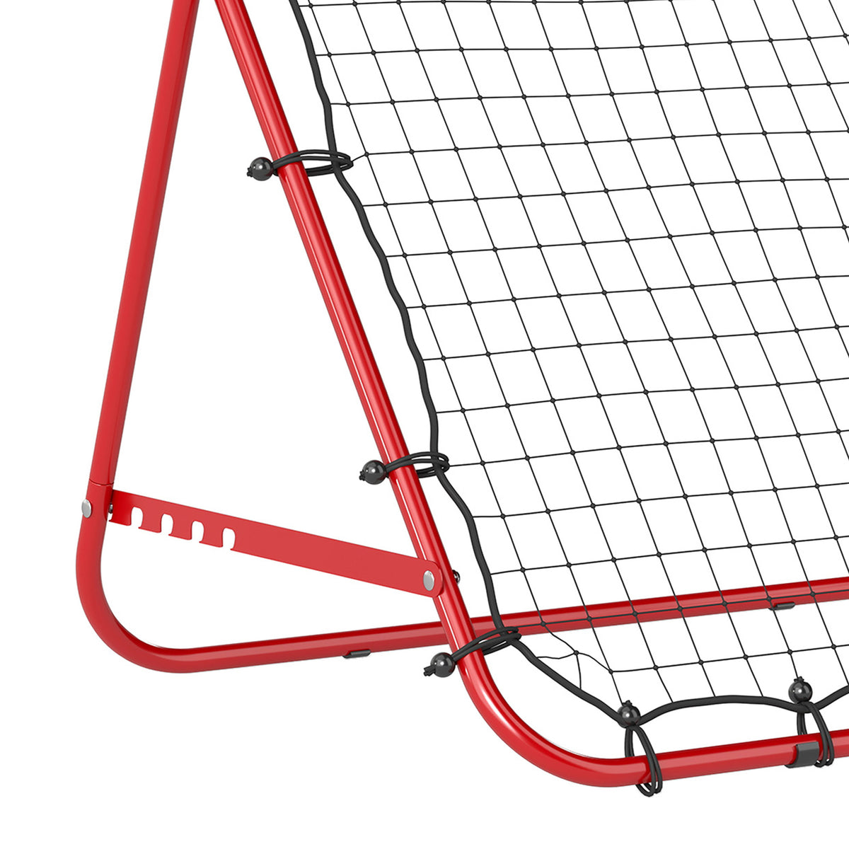 HOMCOM Adjustable Rebounder Net Kickback Target Goal for Teens Adults Training, Red