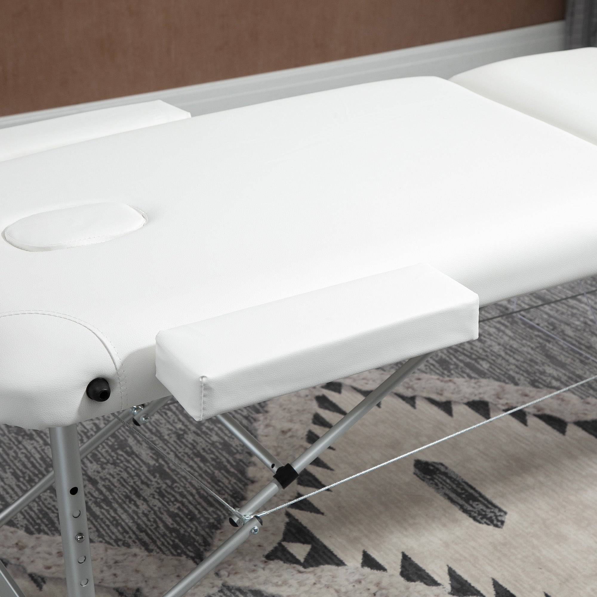 HOMCOM Foldable Massage Table Professional Salon SPA Facial Couch Bed White - North Peak Garden Furniture