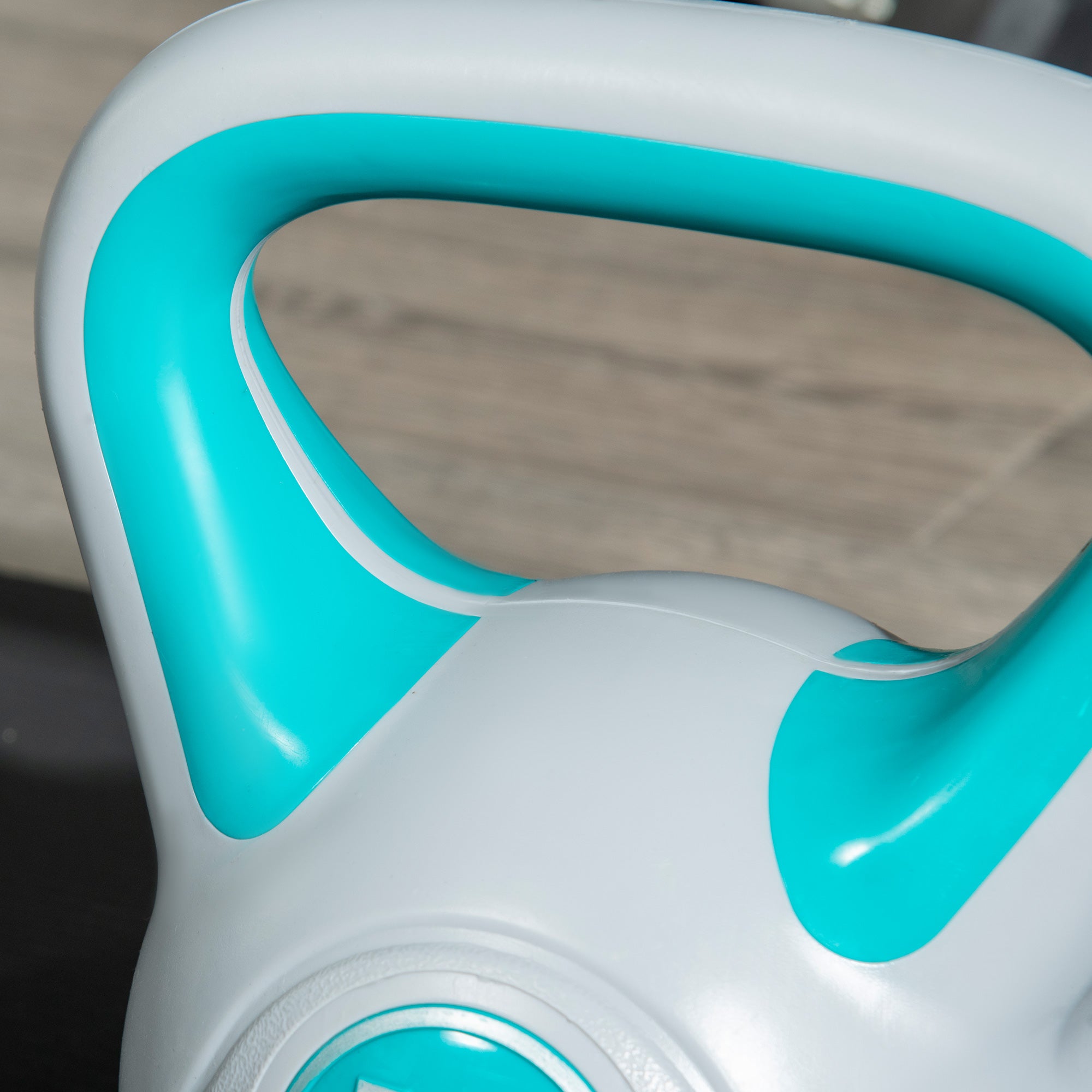 SPORTNOW Kettlebell, 10kg Kettle Bells with Handle for Home Gym Weight Lifting and Strength Training, Light Blue and Grey - North Peak Garden Furniture