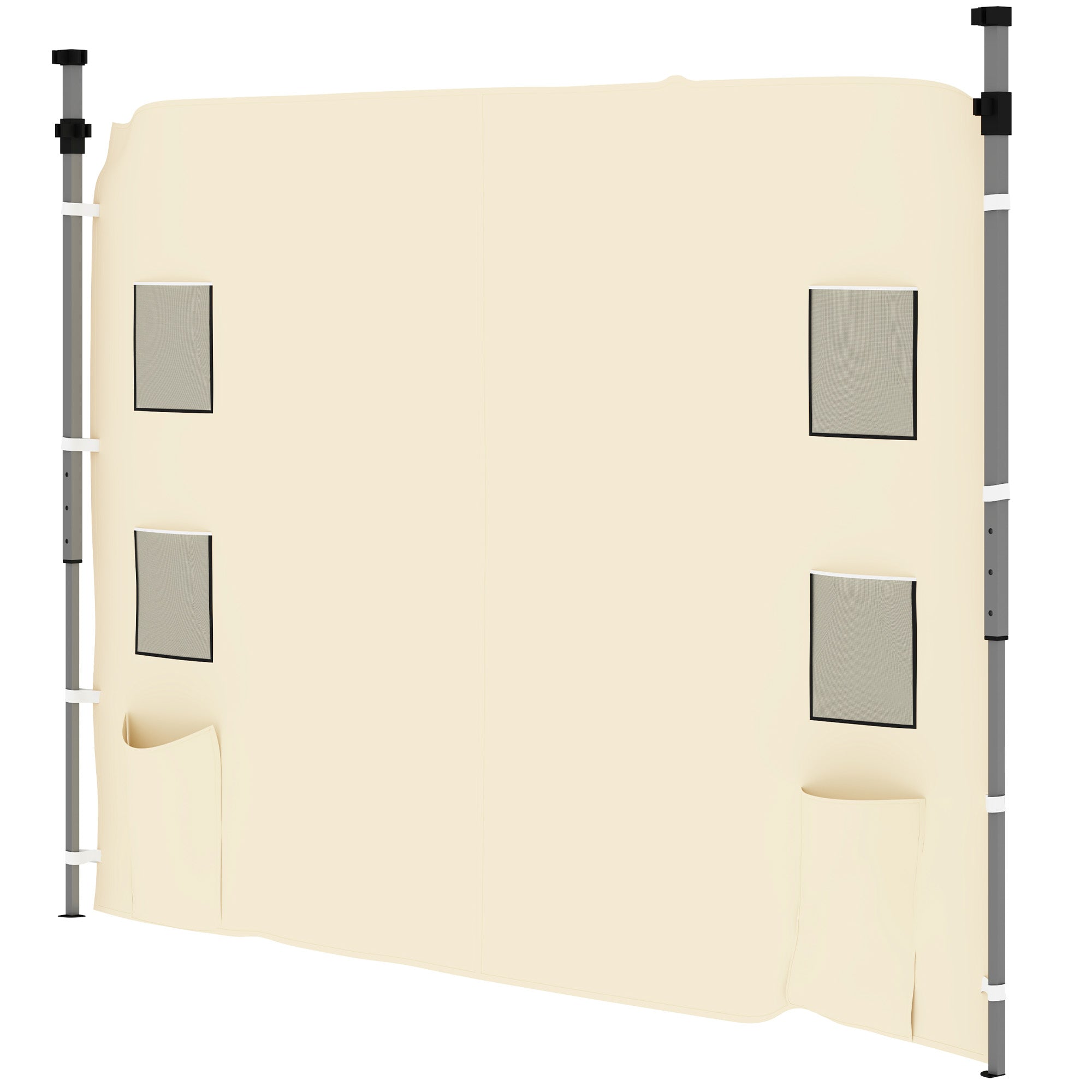 Outsunny 195 x 295cm Replacement Gazebo Sidewall - Beige - North Peak Garden Furniture