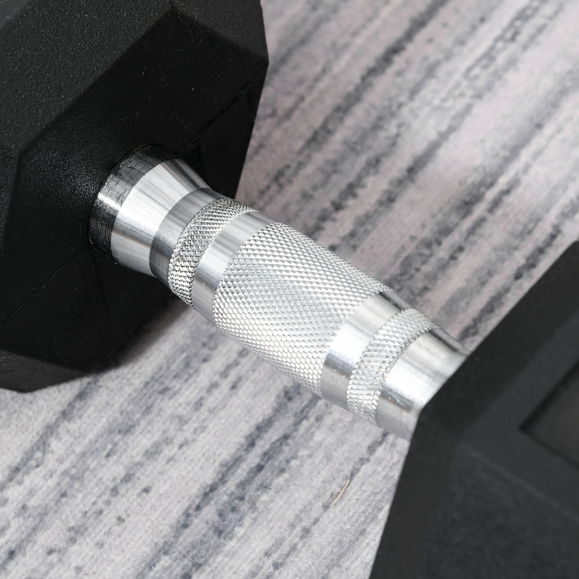 HOMCOM 2x15kg Rubber Hex Dumbbell Portable Hand Weights Dumbbell Home Gym Workout Fitness Hand Dumbbell - North Peak Garden Furniture