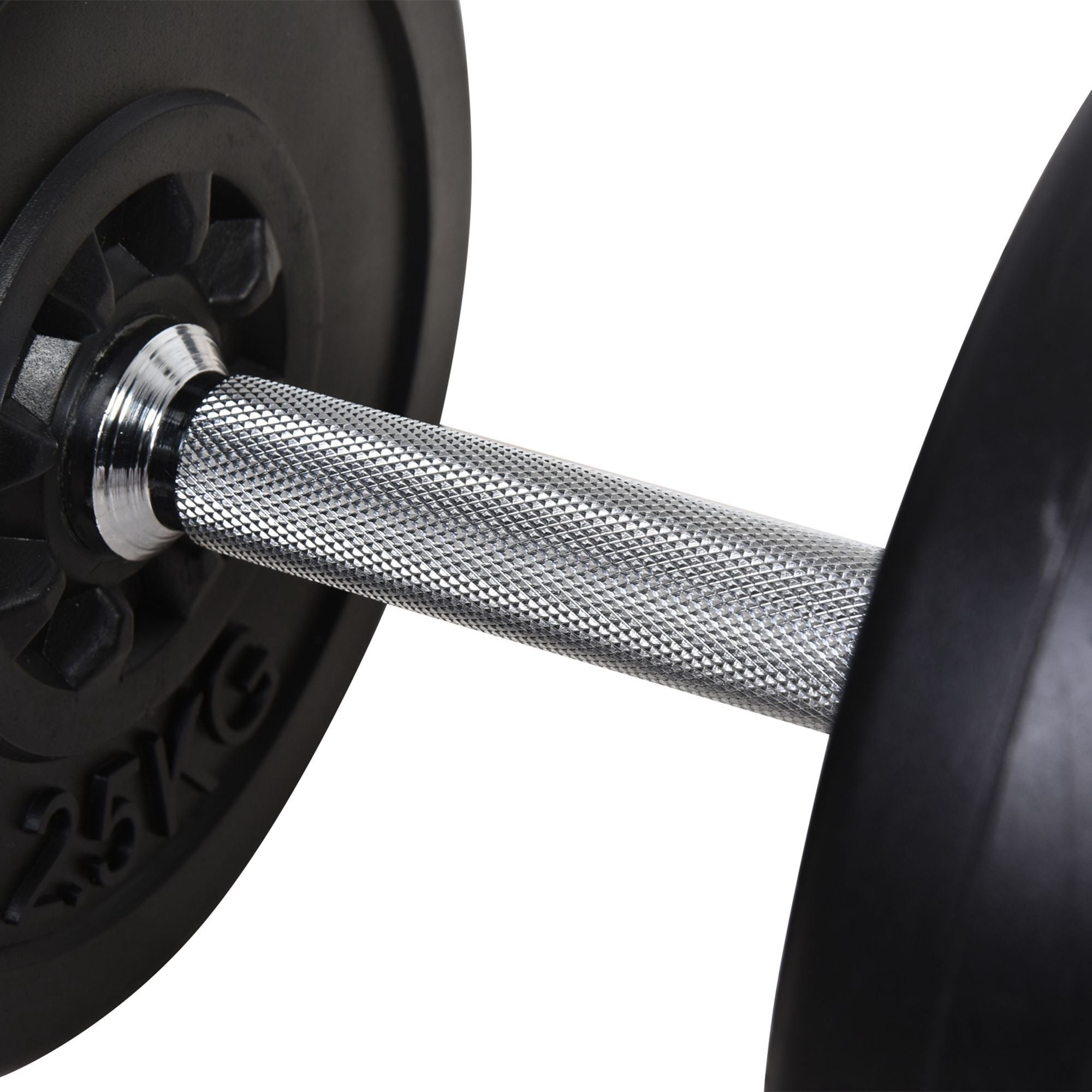 HOMCOM Dumbbell and Barbell Set with 65kg Adjustable Barbell Weights Set, for Home Gym - Black - North Peak Garden Furniture