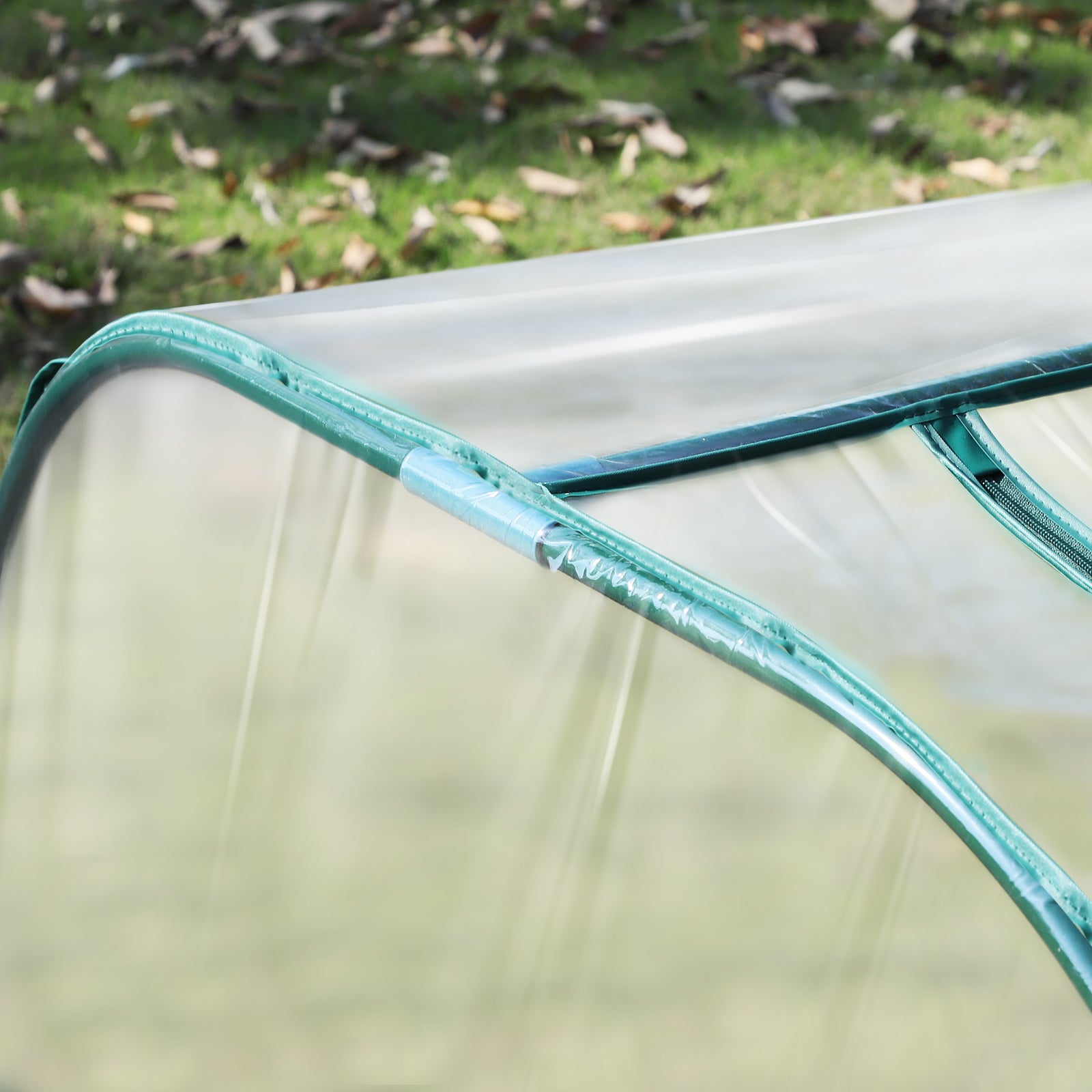 Outsunny 395  x 100 cm Low Tunnel Greenhouse - Clear