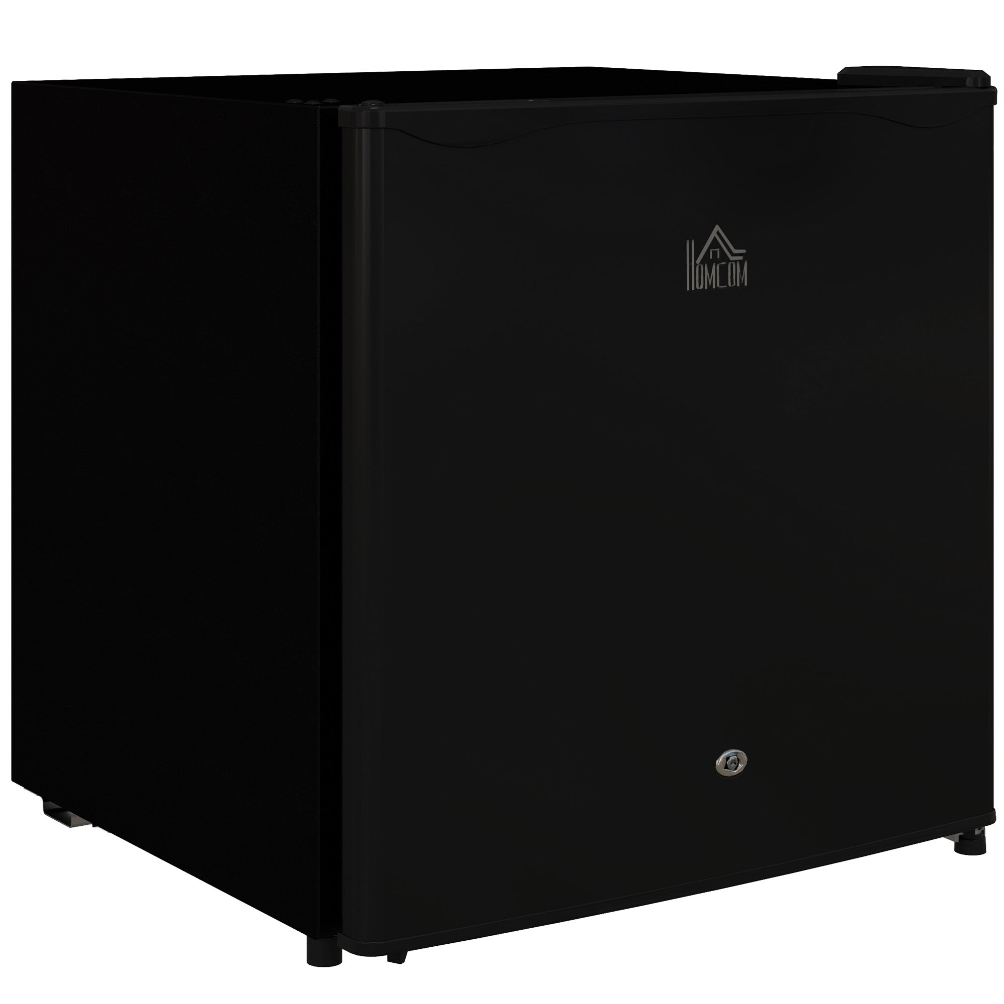 HOMCOM 46 Litre Lockable Countertop Fridge - Black - North Peak Garden Furniture