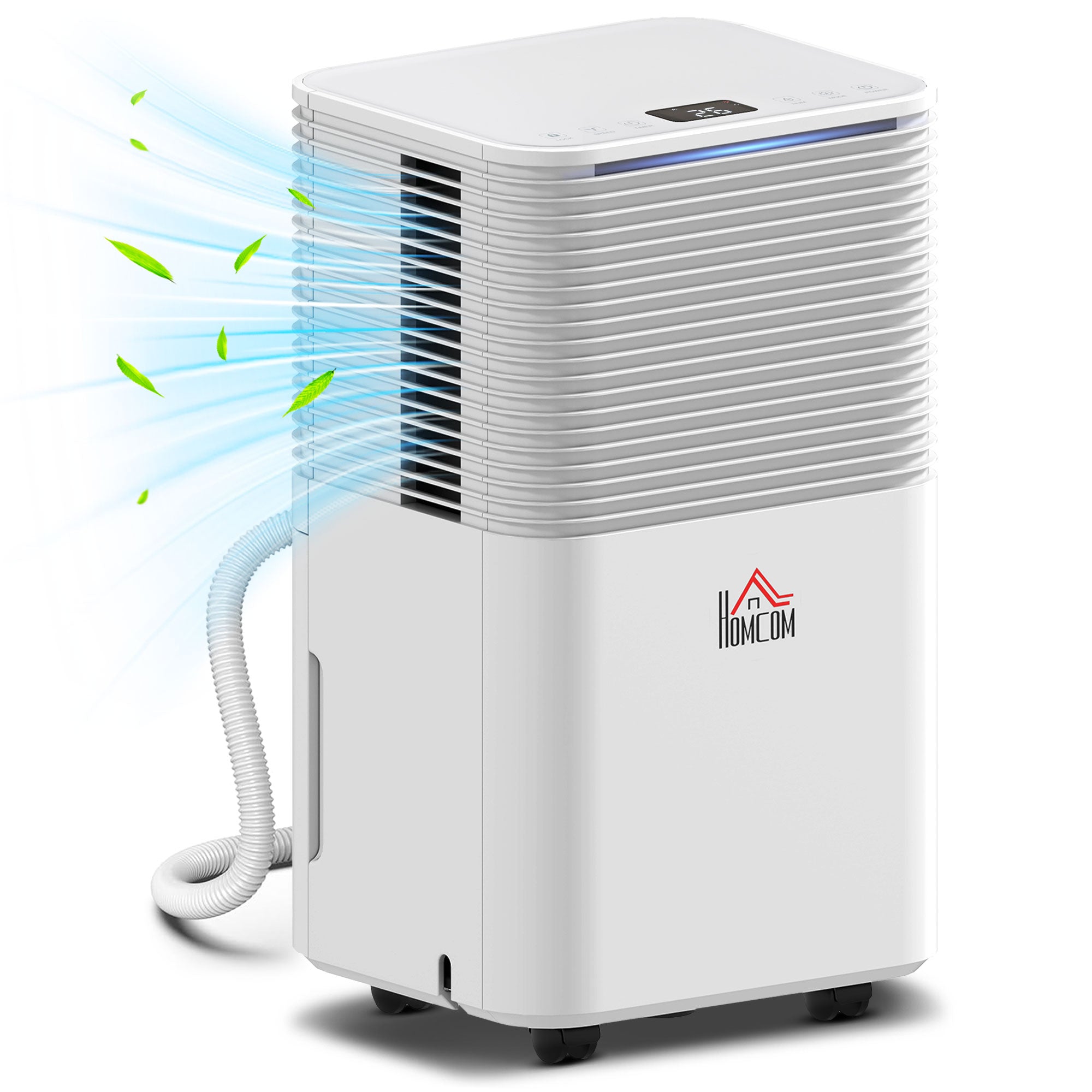 HOMCOM 12L/Day 2000ML Portable Quiet Dehumidifier for Home Laundry Room Bedroom Basement, Electric Moisture Air De-Humidifier with 3 Modes - North Peak Garden Furniture
