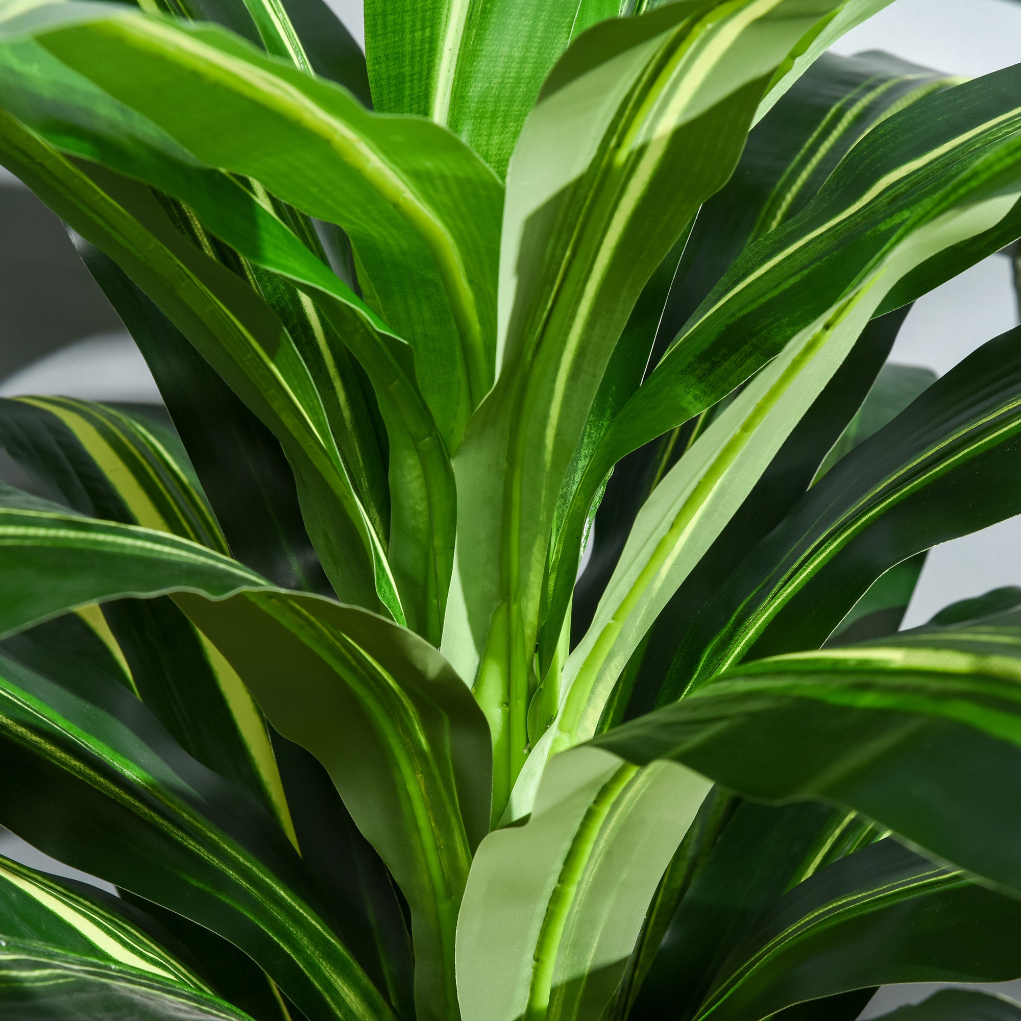 Outsunny 110cm/3.6FT Artificial Dracaena Tree Decorative Plant 40 Leaves with Nursery Pot, Fake Tropical Tree for Indoor Outdoor Décor - North Peak Garden Furniture
