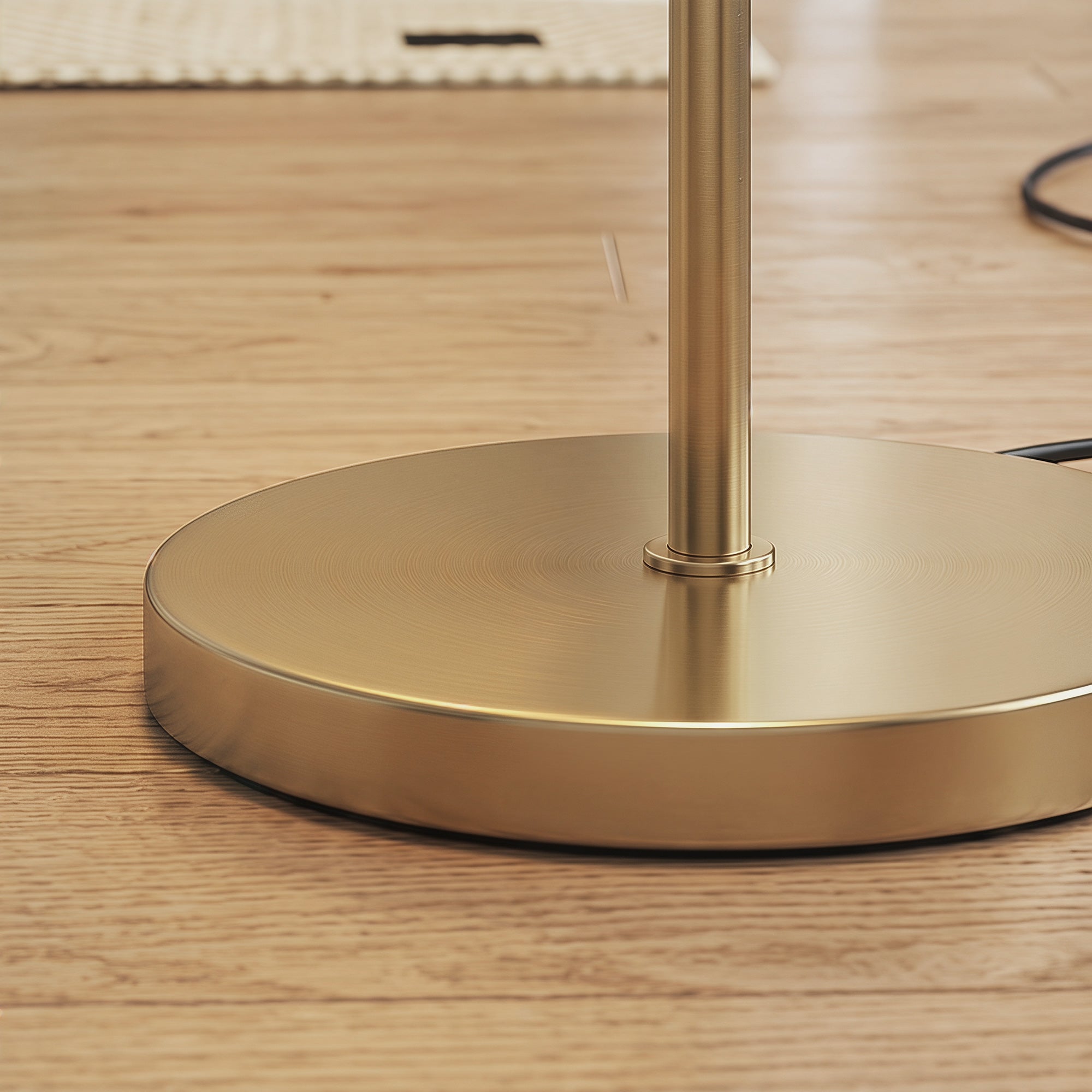 HOMCOM LED Floor Lamp, Modern Standing Lamp with 3 Colour Temperatures, Globe Glass Shades and Foot Switch, Gold Tone