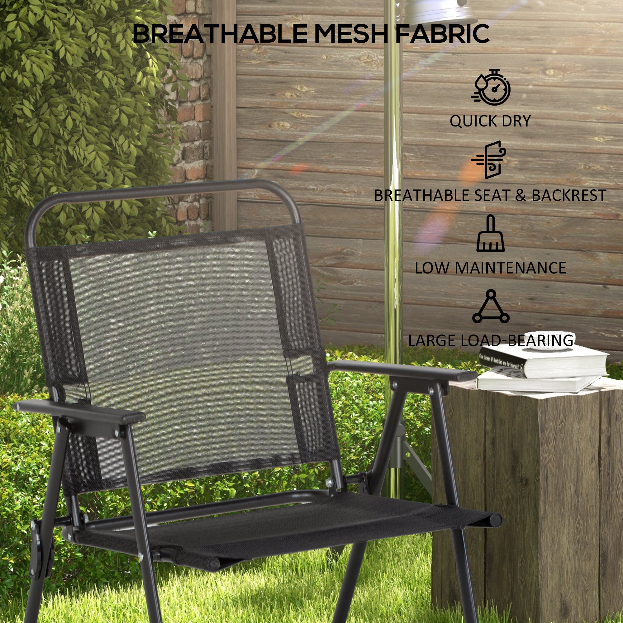 Outsunny Five-Piece Metal Frame Garden Dining Set - North Peak Garden Furniture