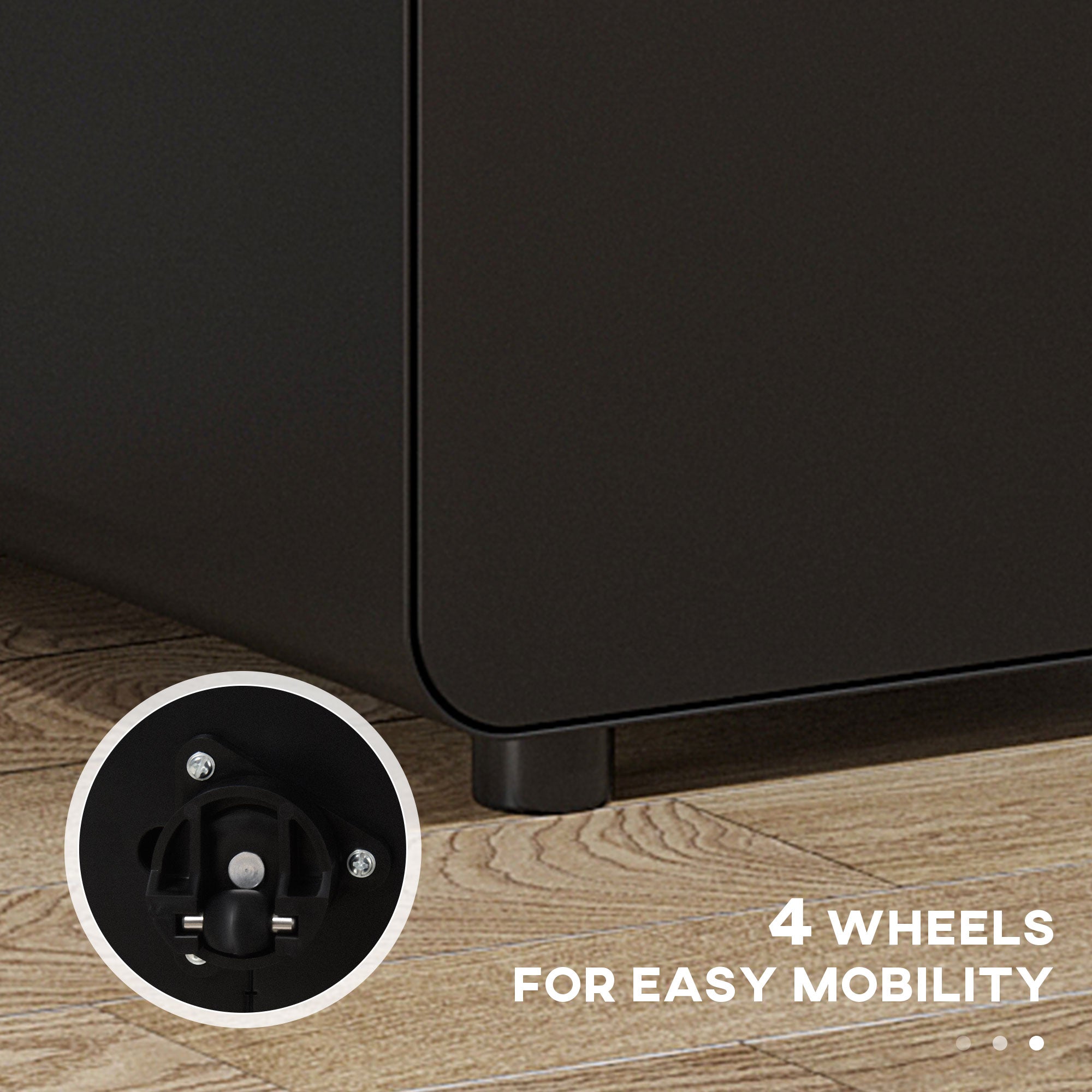 Vinsetto Lockable File Cabinet with 3 Drawers, Vertical Office Drawer for A4, Letter, Legal Size, Anti-tilt Design, Pre-Assembled Body, Black - North Peak Garden Furniture