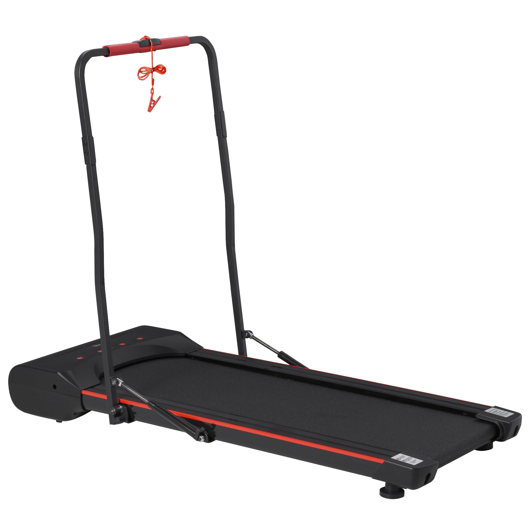 HOMCOM Foldable Walking Machine Treadmill 1-6km/h with LED Display & Remote Control Exercise Fitness for Home Office - North Peak Garden Furniture
