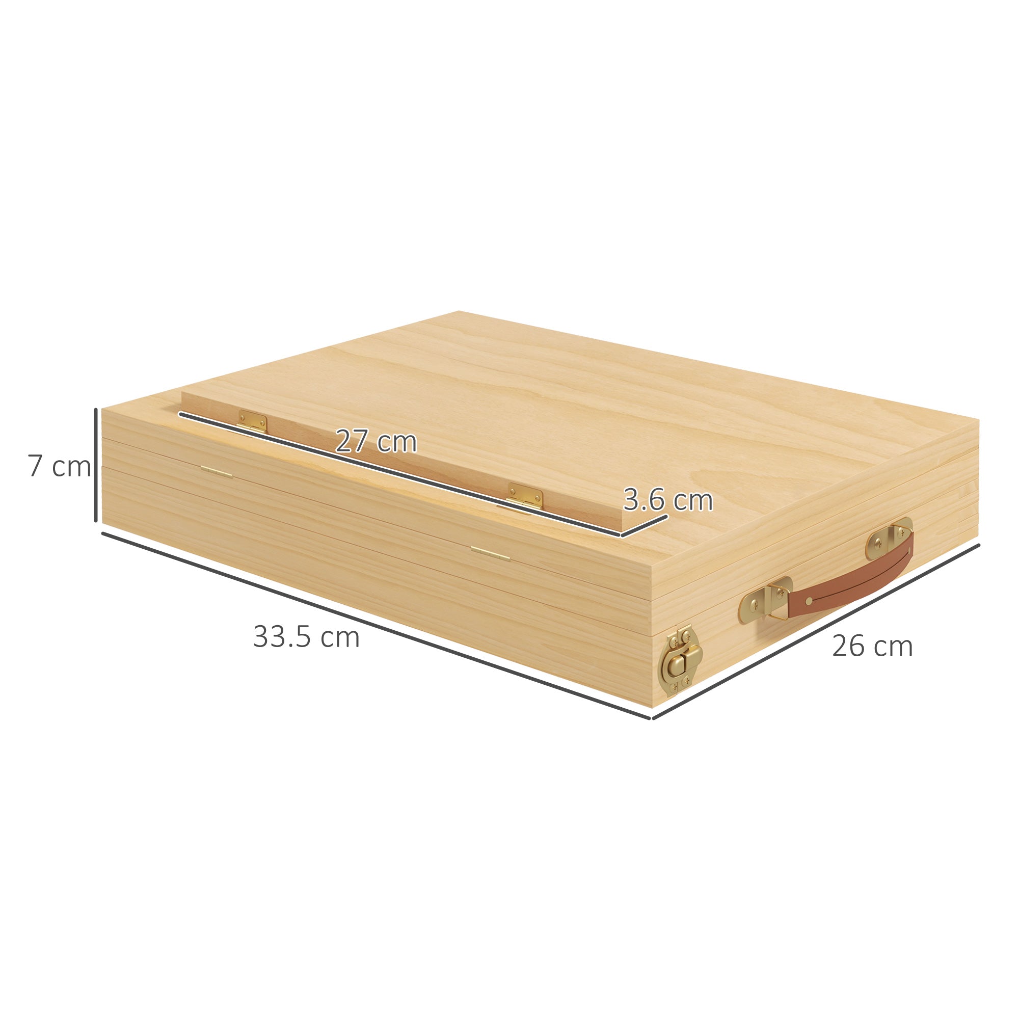 Vinsetto Wooden Table Easel Box, Adjustable Beechwood Table Box Easel with Storage Drawer, Portable Folding Artist Drawing & Sketching Board for Adults, Beginners, Artists Painting - North Peak Garden Furniture