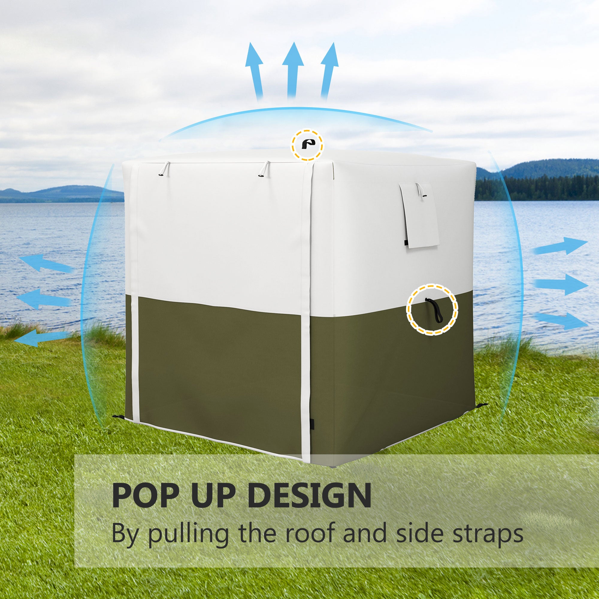 Outsunny 2 x 2m Pop-Up Gazebo, with Accessories - Green - North Peak Garden Furniture