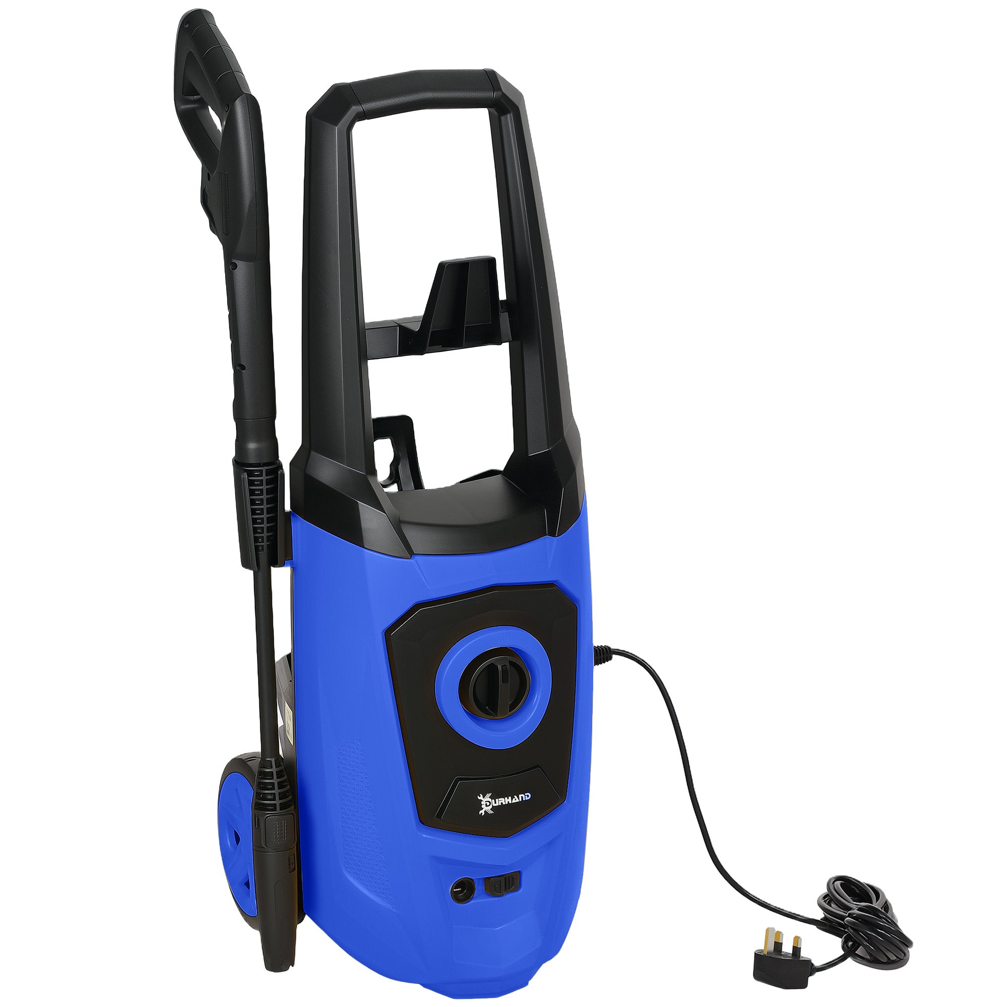 DURHAND High Pressure Washer, 150 Bar Pressure, 510 L/h Flow, 1800W, High-Performance Portable Power Jet Wash Cleaner, Blue