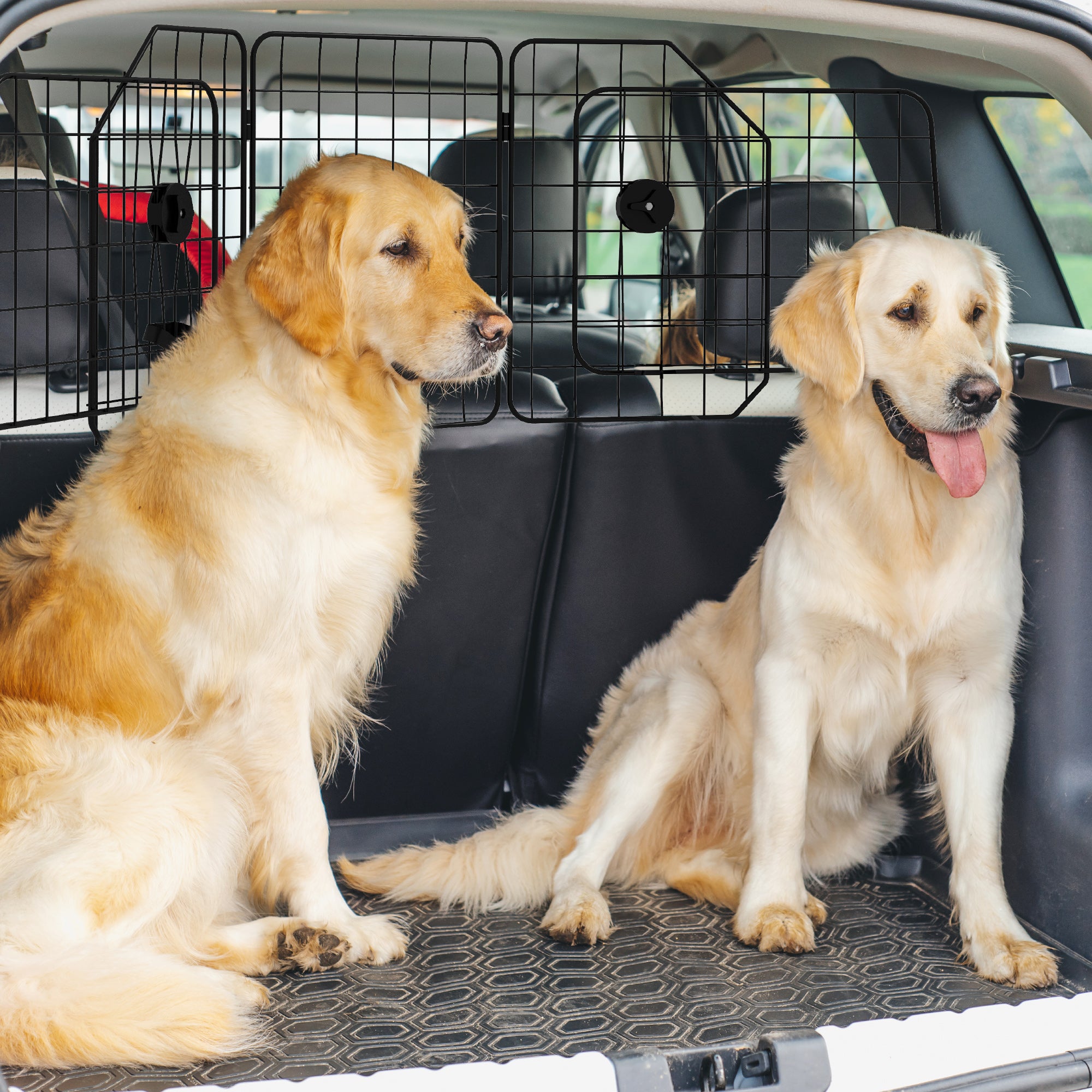 PawHut Dog Guard for Cars, Vans, Vehicles, with 93-150cm Adjustable Width - North Peak Garden Furniture