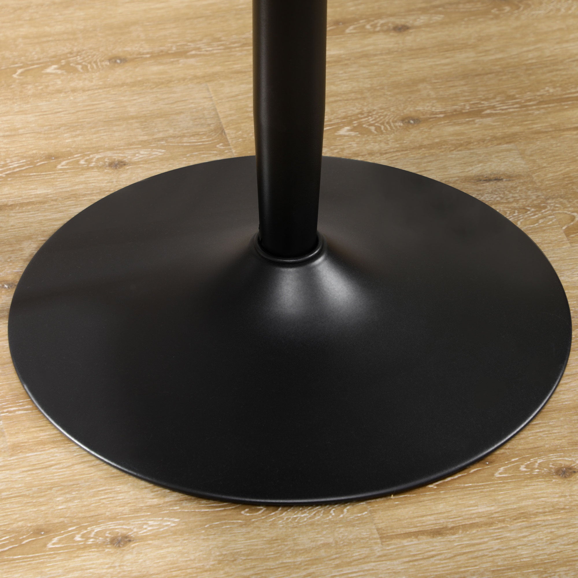 HOMCOM 75H x Φ70cm Two-Person Minimalistic Dining Table - Black - North Peak Garden Furniture