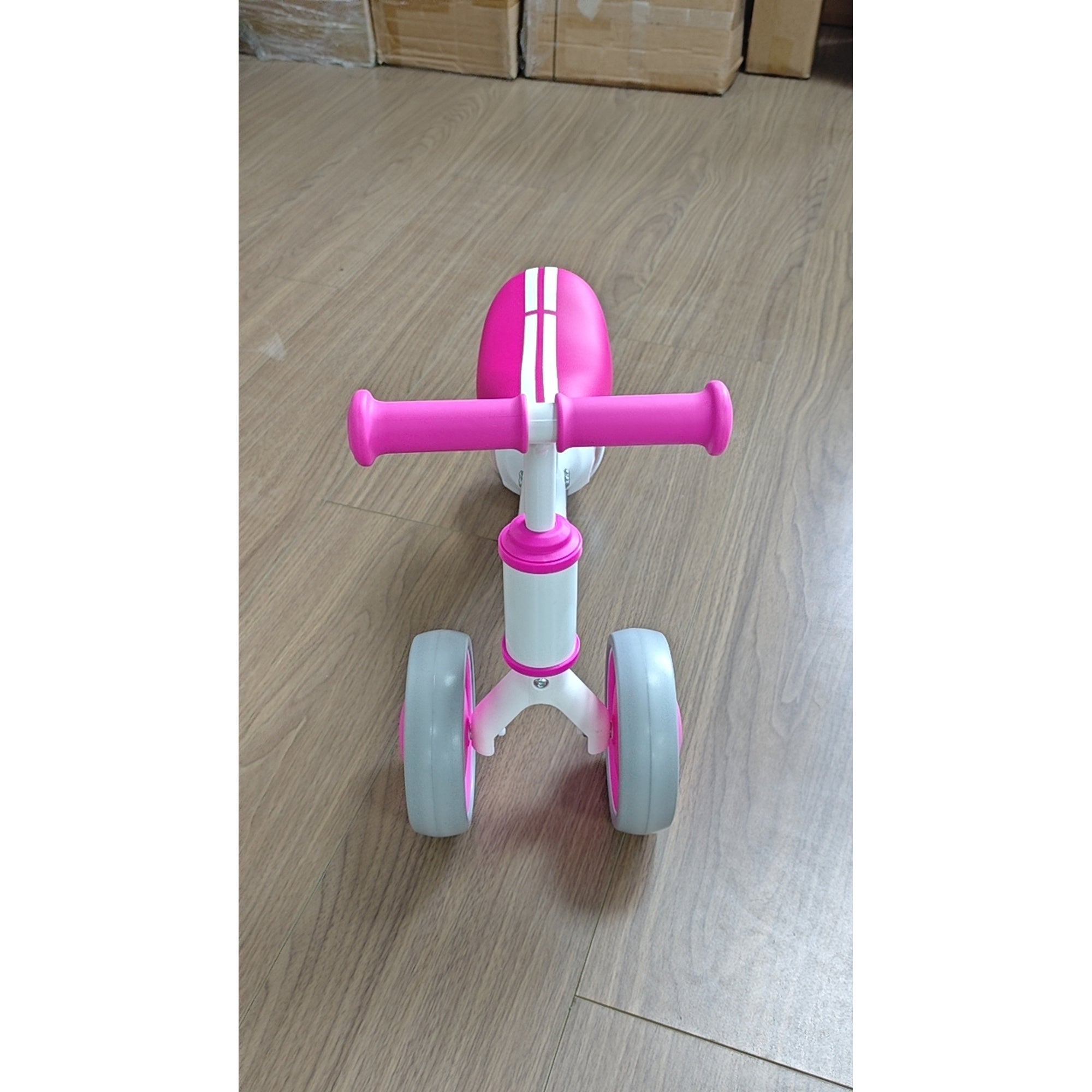 AIYAPLAY Balance Bike for Kids 1-2 Years, Toddler Bike with Adjustable Seat and Lighting Rear Wheels for Boys and Girls, Pink