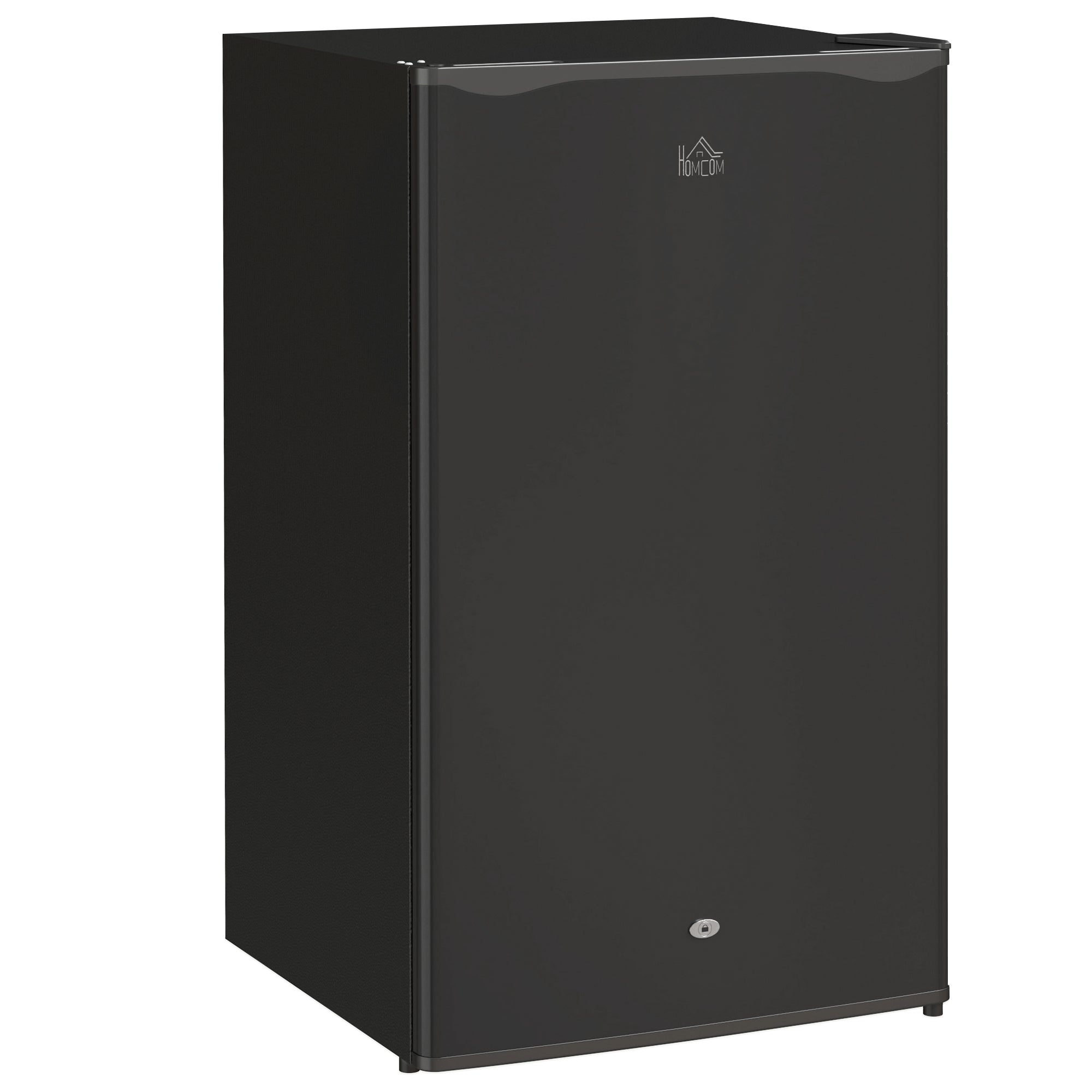 HOMCOM 91L Freestanding Under-Counter Fridge with Lock - Black - North Peak Garden Furniture
