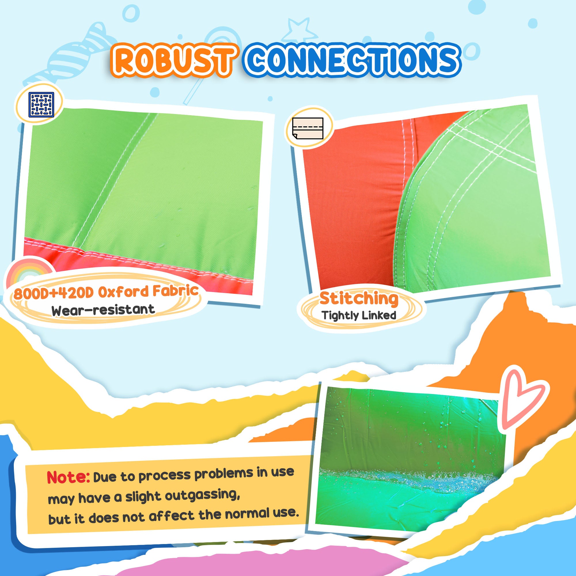 Outsunny Kids Bounce Castle Inflatable Trampoline Slide Pool Basket for Kids Age 3-10, 3 x 2.75 x 2.1m - North Peak Garden Furniture
