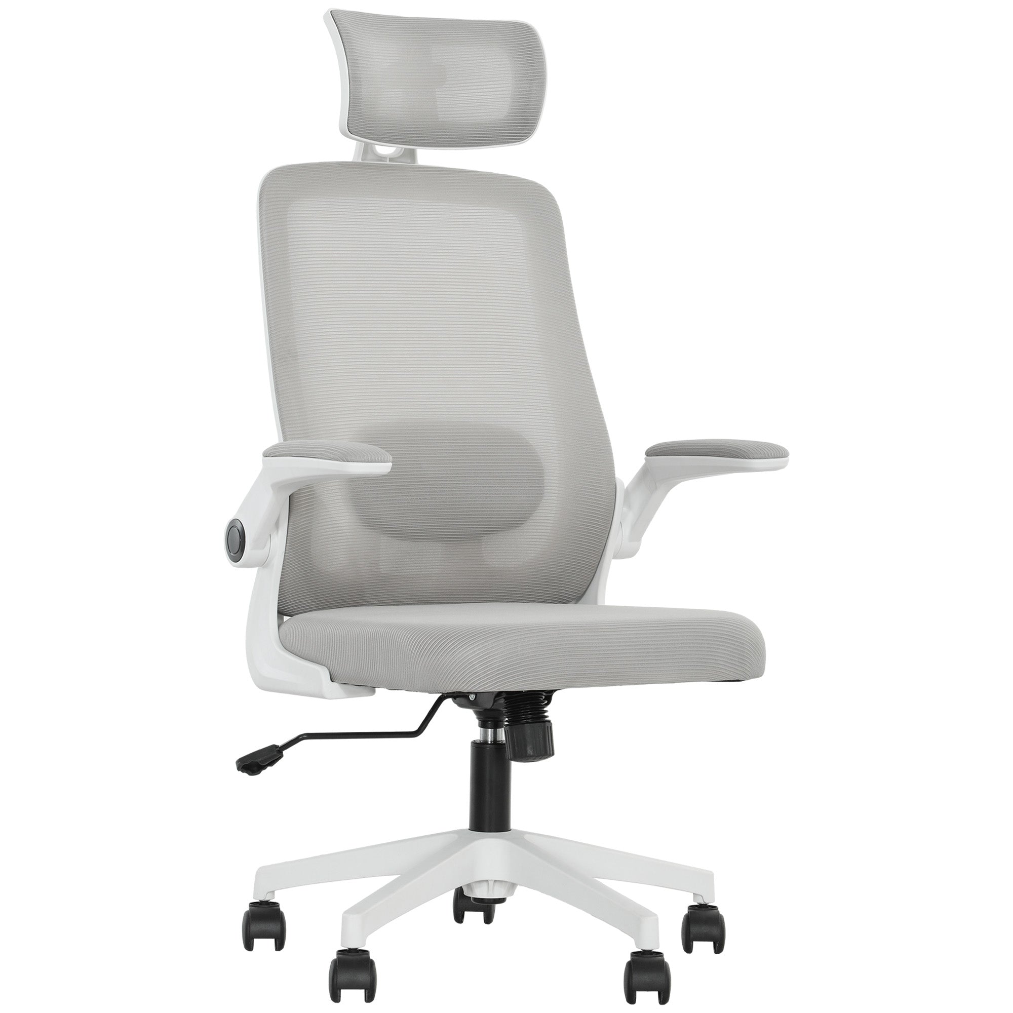 HOMCOM Multi-Adjust Office Chair - Grey - North Peak Garden Furniture