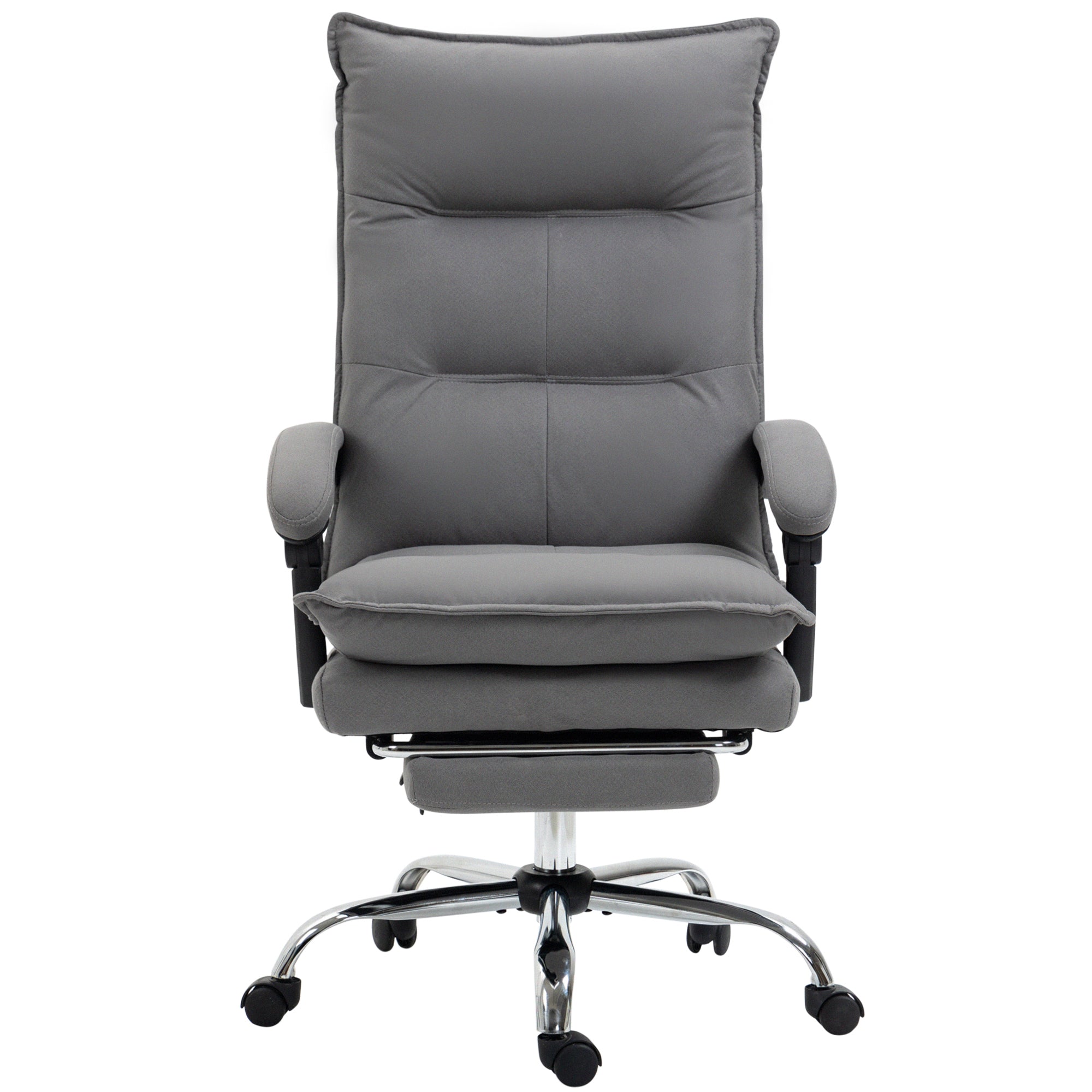Vinsetto High-Back Vibration Massage Office Chair, Computer Chair with Tilt Function, Remote Control and Adjustable Height, Black - North Peak Garden Furniture