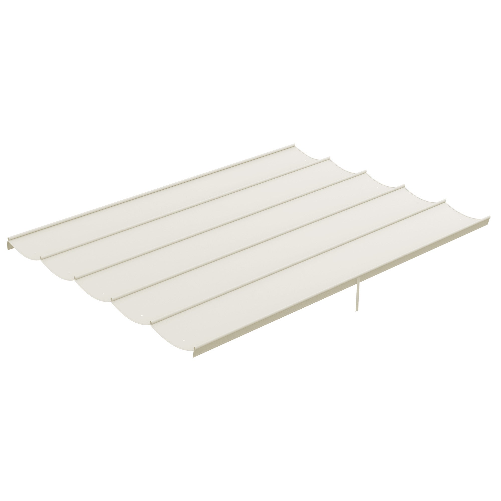 Outsunny Retractable Pergola Shade Cover, Replacement Canopy for 4 x 3 (m) Pergola, Retractable Roof, Cream White - North Peak Garden Furniture