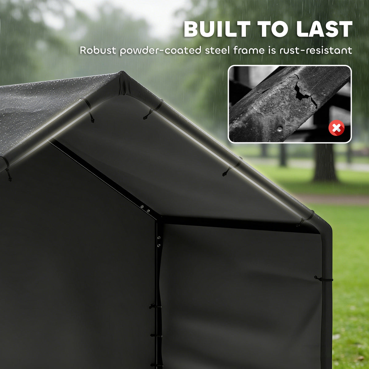 PawHut Dog Shade Shelter Outdoor, Dog House Outside with Canopy, Pet Tent for Small Medium Large Breeds