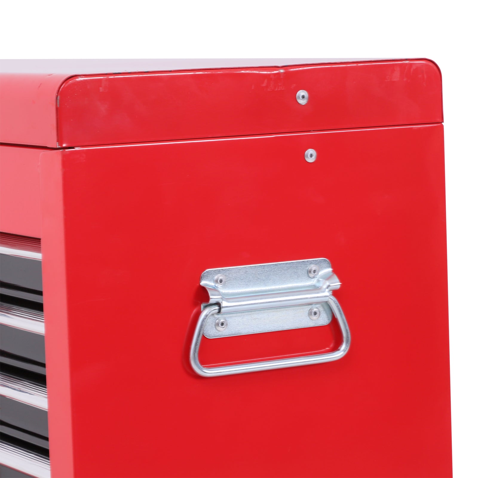 HOMCOM Tool Chest, Metal Tool Cabinet on Wheels with 6 Drawers, Pegboard, Top Chest and Roller Cabinet Combo, 61.6 x 33 x 108cm, Red - North Peak Garden Furniture