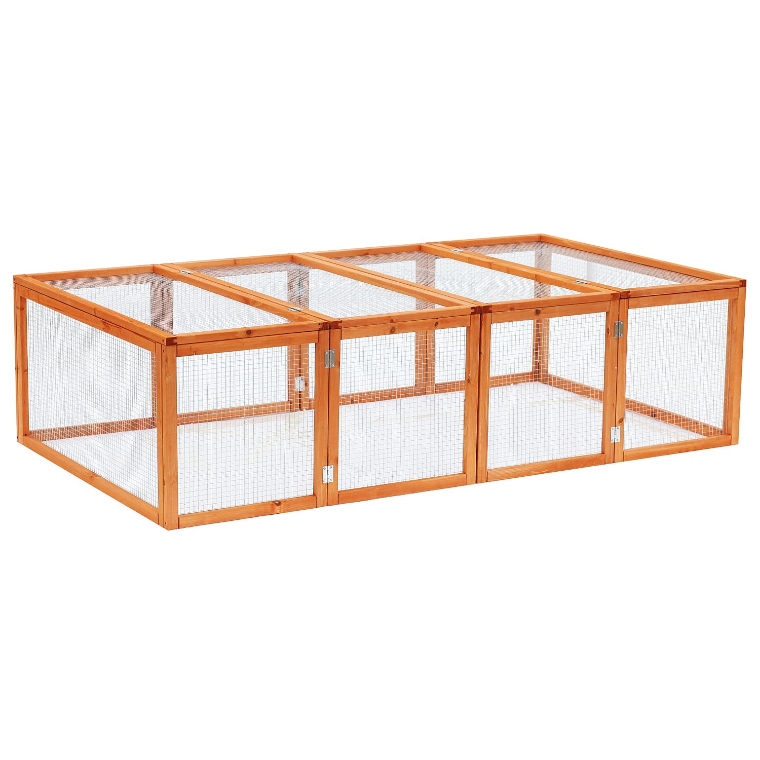 Pawhut Guinea Pigs Hutches W/ Mesh Wire, 181Lx100Wx 48H cm-Wood - North Peak Garden Furniture