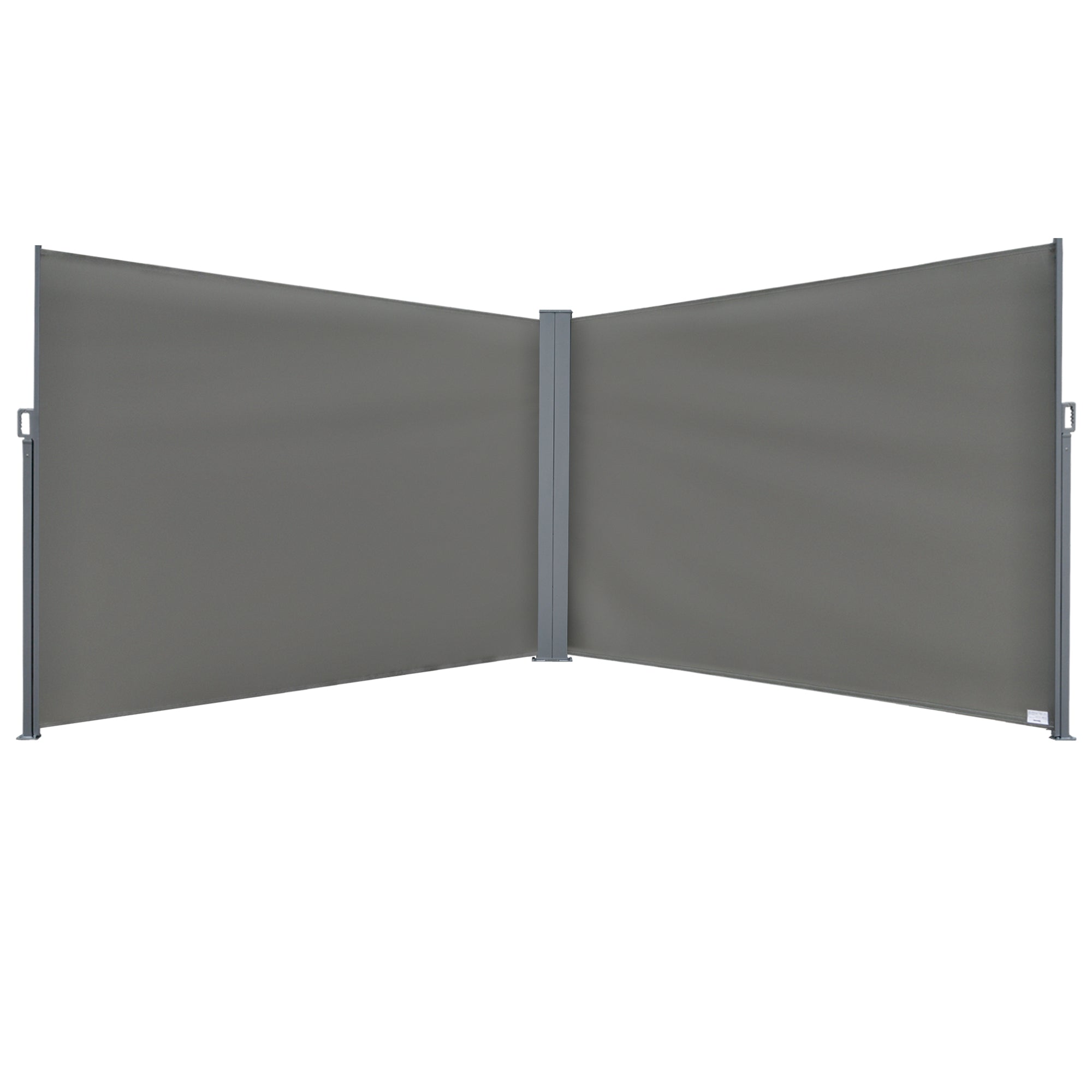 Outsunny 6 x 2m Retractable Sun Side Awning Screen Fence Patio Garden Wall Balcony Screening Panel Outdoor Blind Privacy Divider – Grey - North Peak Garden Furniture