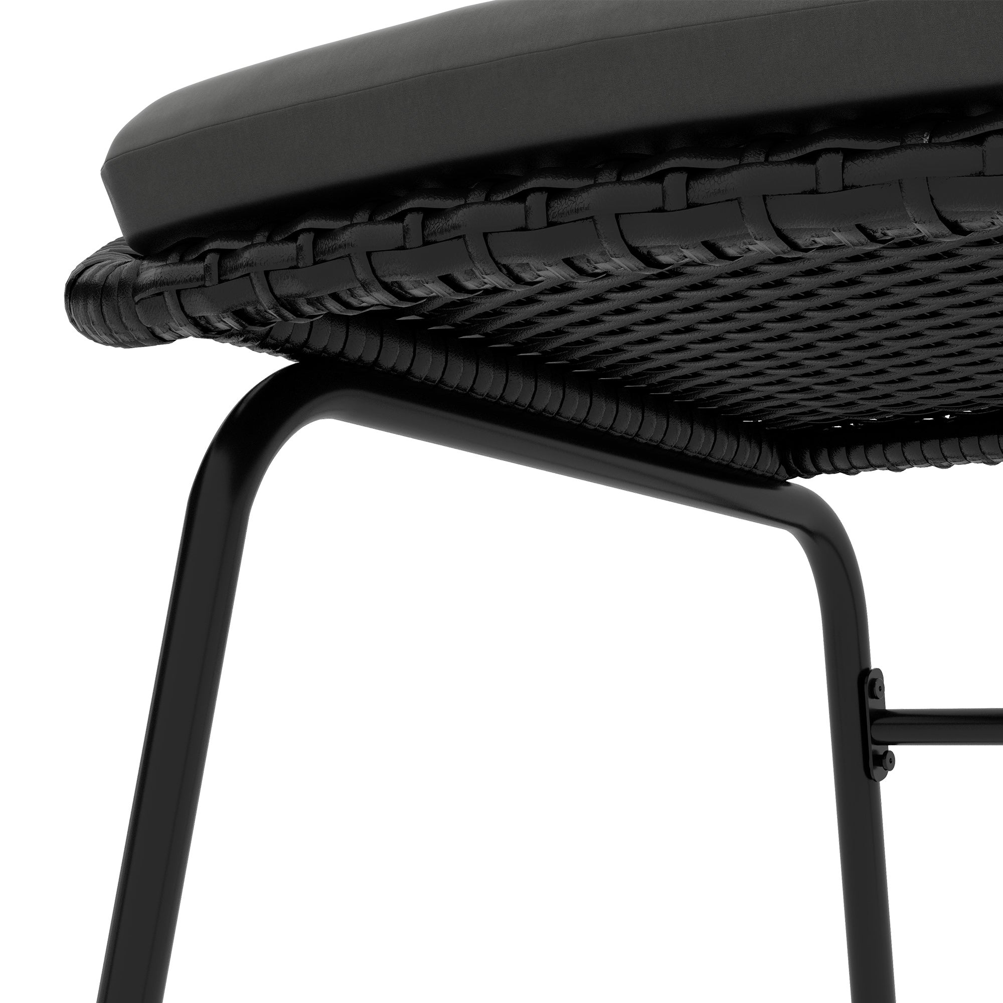 Outsunny Three-Piece Rattan Bistro Set - Black - North Peak Garden Furniture