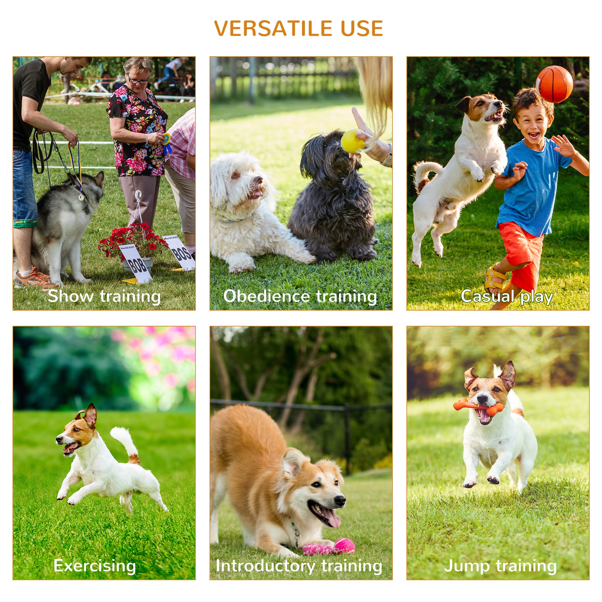 PawHut 3 Piece Pet Agility Training Equipment Dog Play Run Jump Obedience Training Set Adjustable (Pole + Hoop + Hurdle) - North Peak Garden Furniture
