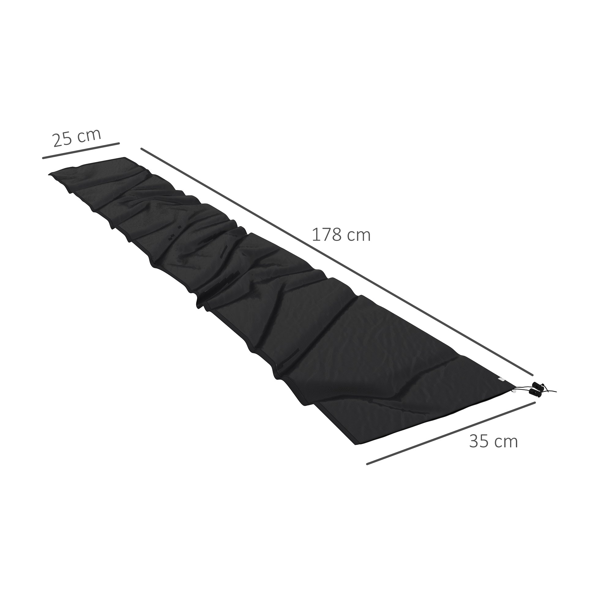 Outsunny Parasol Cover, Cantilever Umbrella Cover, Banana Umbrella Cover with Zipper for Outdoor Garden, Patio, Black - North Peak Garden Furniture
