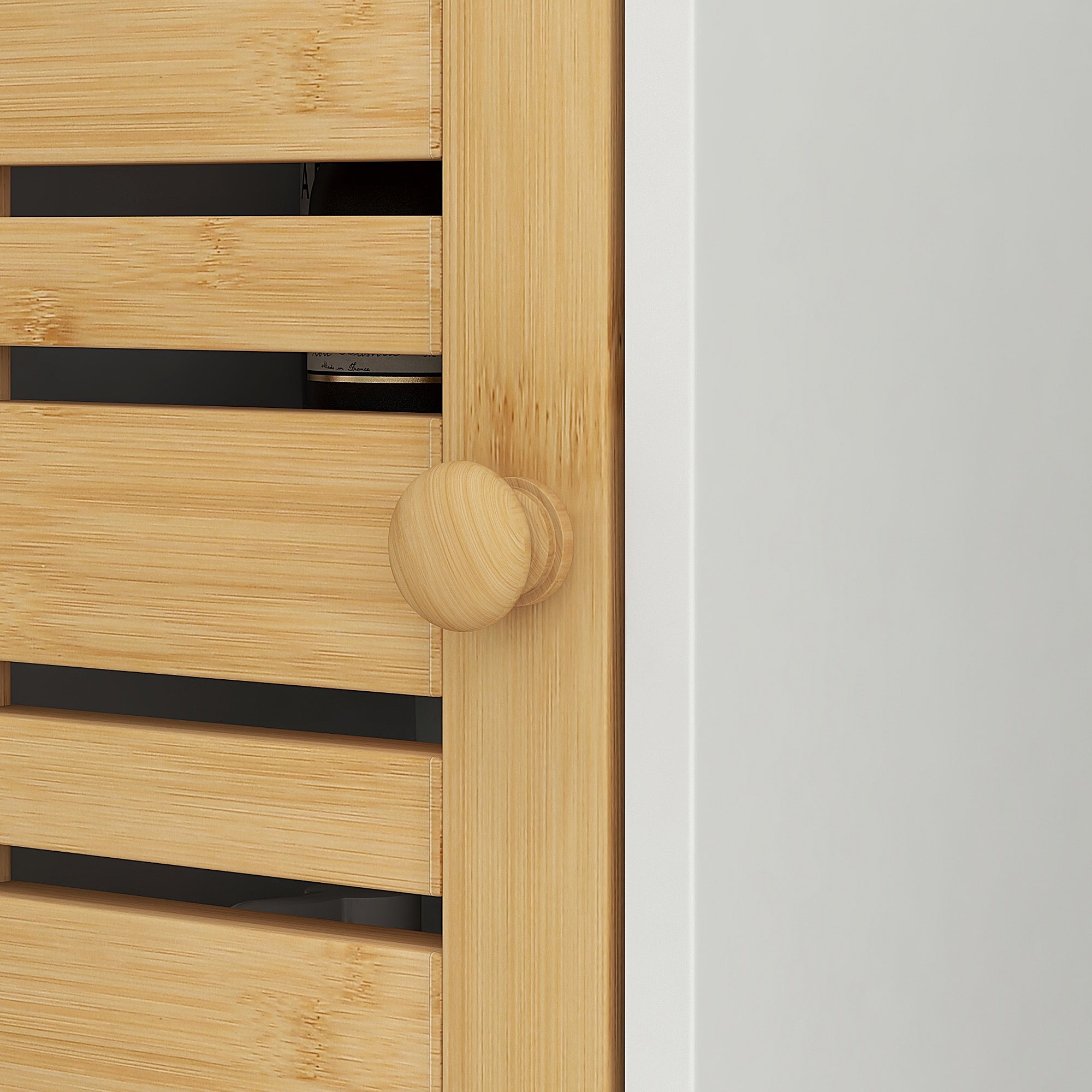 HOMCOM Bathroom Cabinet with Toilet Paper Holder - White - North Peak Garden Furniture