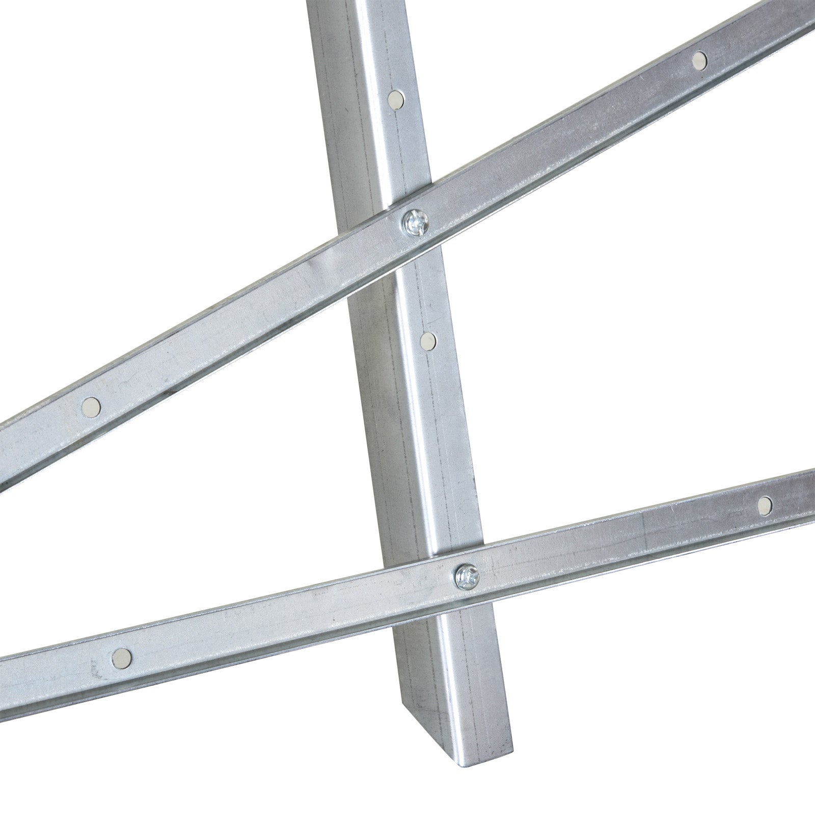 DURHAND Portable Sawhorse Heavy Duty Steel Adjustable Work Support, Foldable Sawhorse Stand 100 kg Weight Capacity, Silver Tone - North Peak Garden Furniture