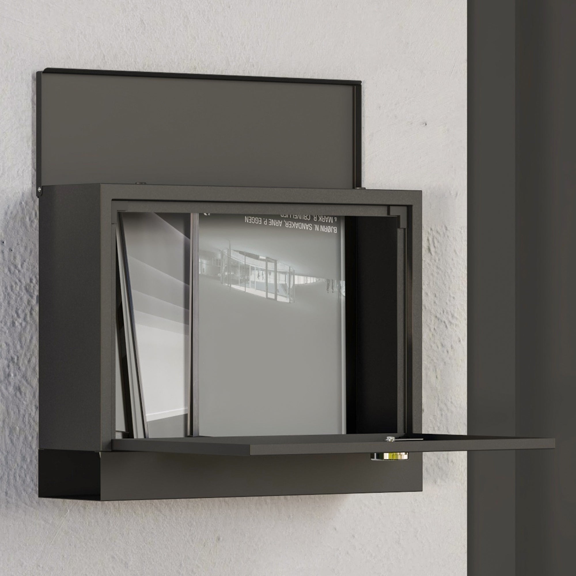 HOMCOM Wall Mounted Letterbox, Weatherproof Post Box, Modern Mailbox with 2 Keys and Viewing Windows, Easy to Install - North Peak Garden Furniture