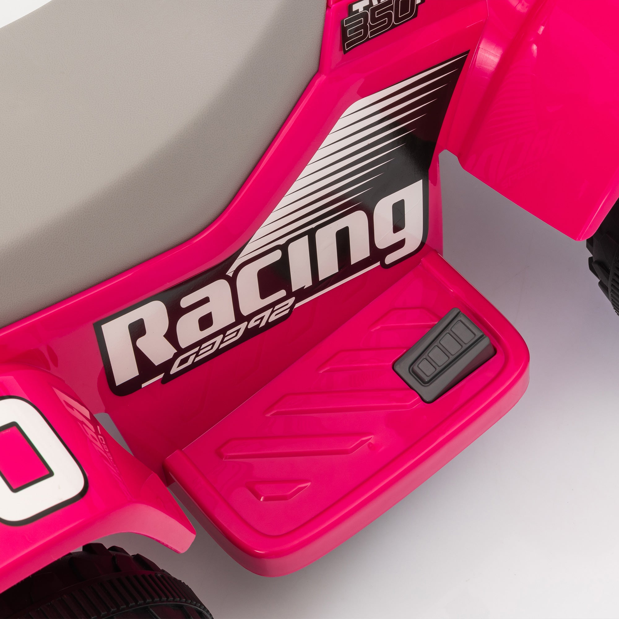 AIYAPLAY 6V Electric Quad Bike for Kids, Ride On ATV w/ Forward Backward, Headlights, for 18-36 Months - Pink - North Peak Garden Furniture