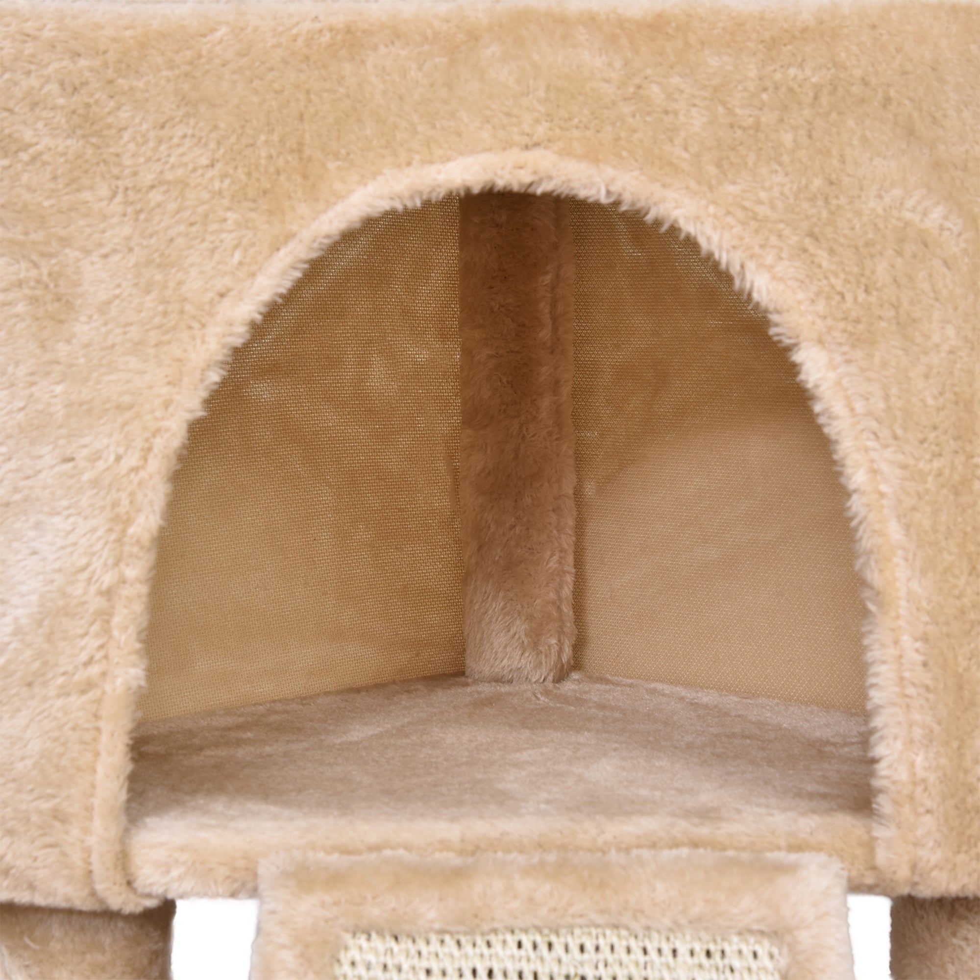 PawHut Corner Cat Tree for Indoor Cats, Kitten Tower with Scratching Post House Ladder Toy - Beige - North Peak Garden Furniture