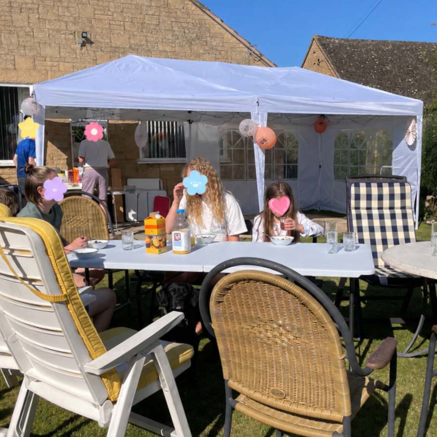 Outsunny 3 x 6 m Pop Up Gazebo with Sides and Windows, Height Adjustable Party Tent with Storage Bag for Garden, Camping, Event, White