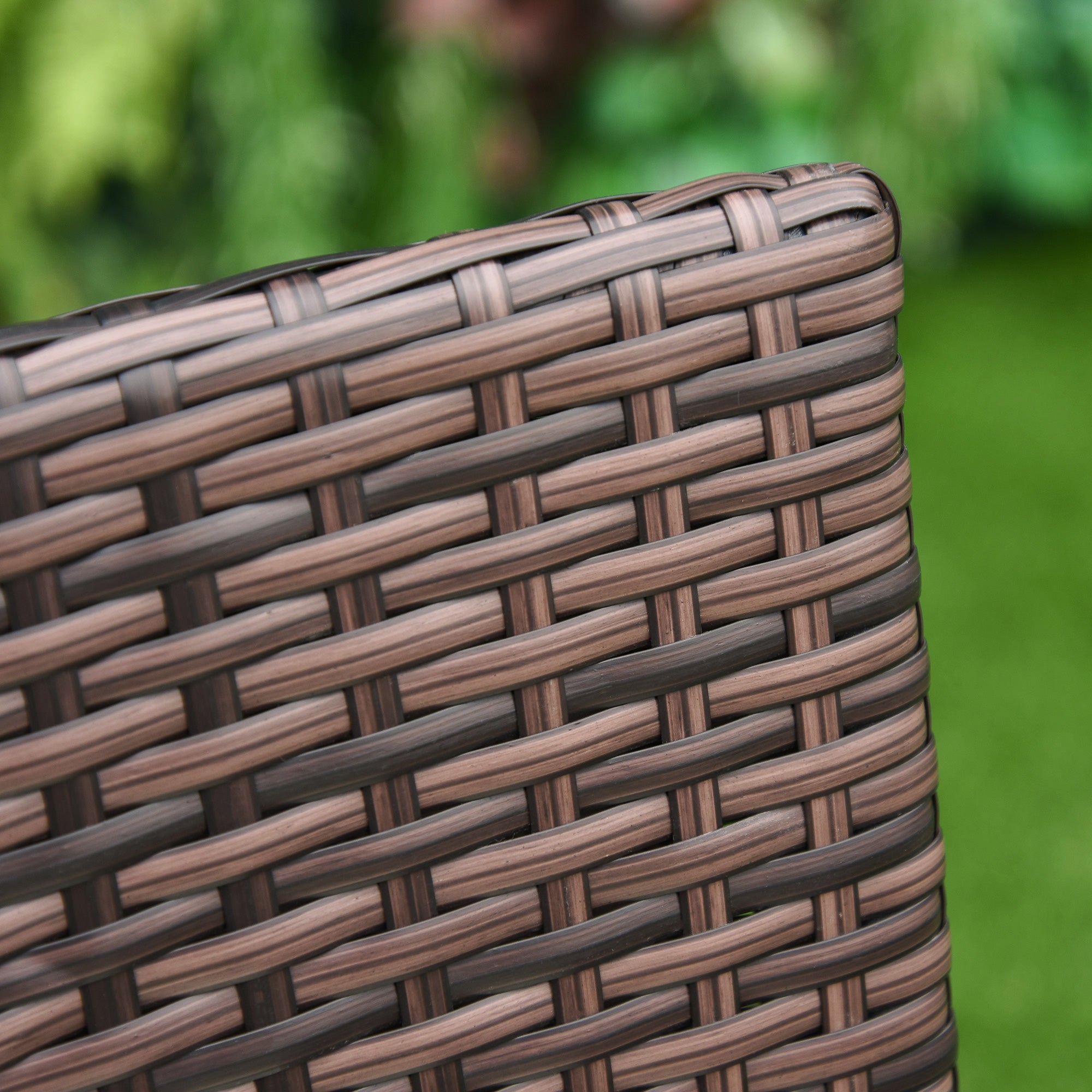 Outsunny 4 PC Rattan Chair Set, Patio Sofa Chairs Set, Cushioned Outdoor Rattan Furniture - North Peak Garden Furniture