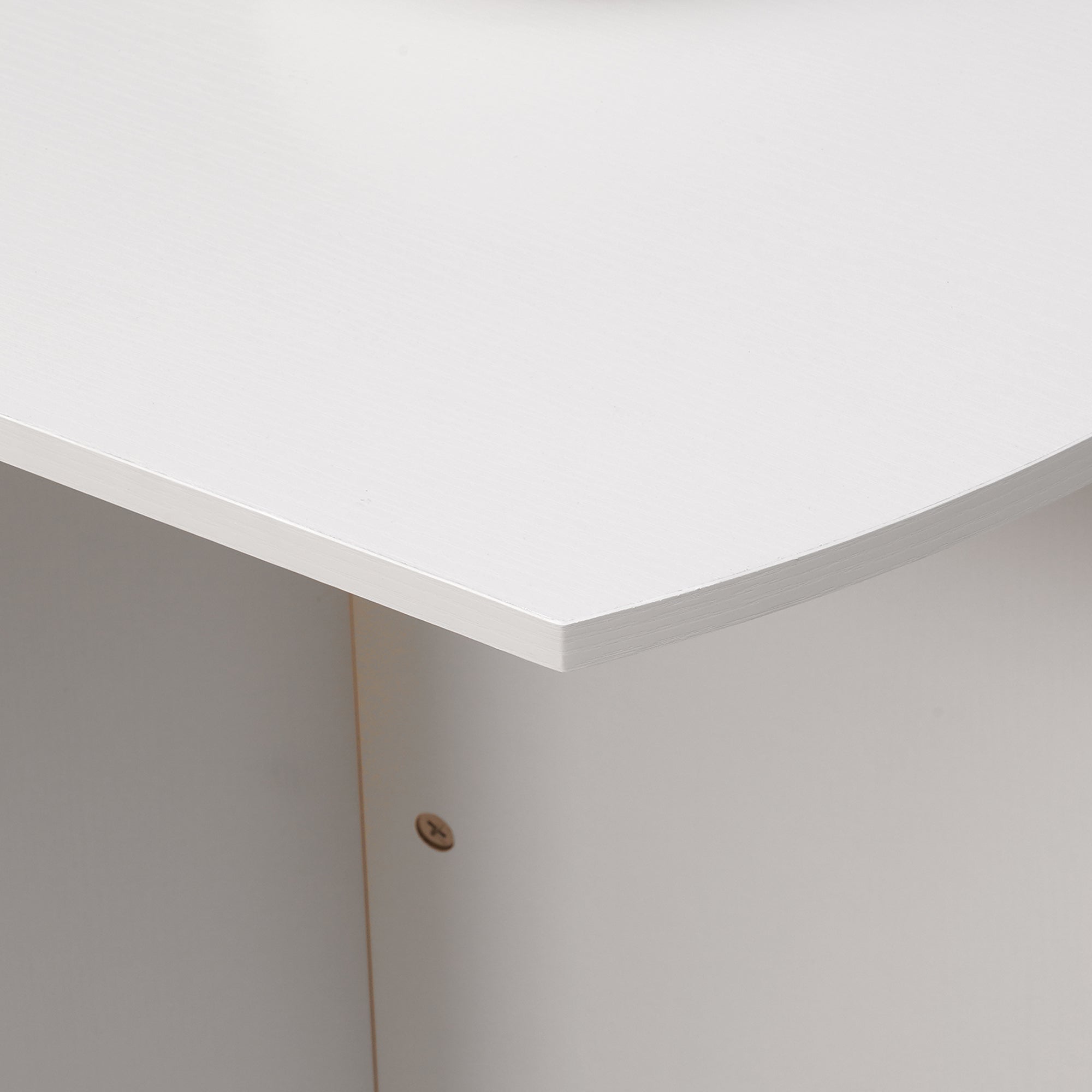 HOMCOM Four-Person Drop Leaf Dining Table - White - North Peak Garden Furniture