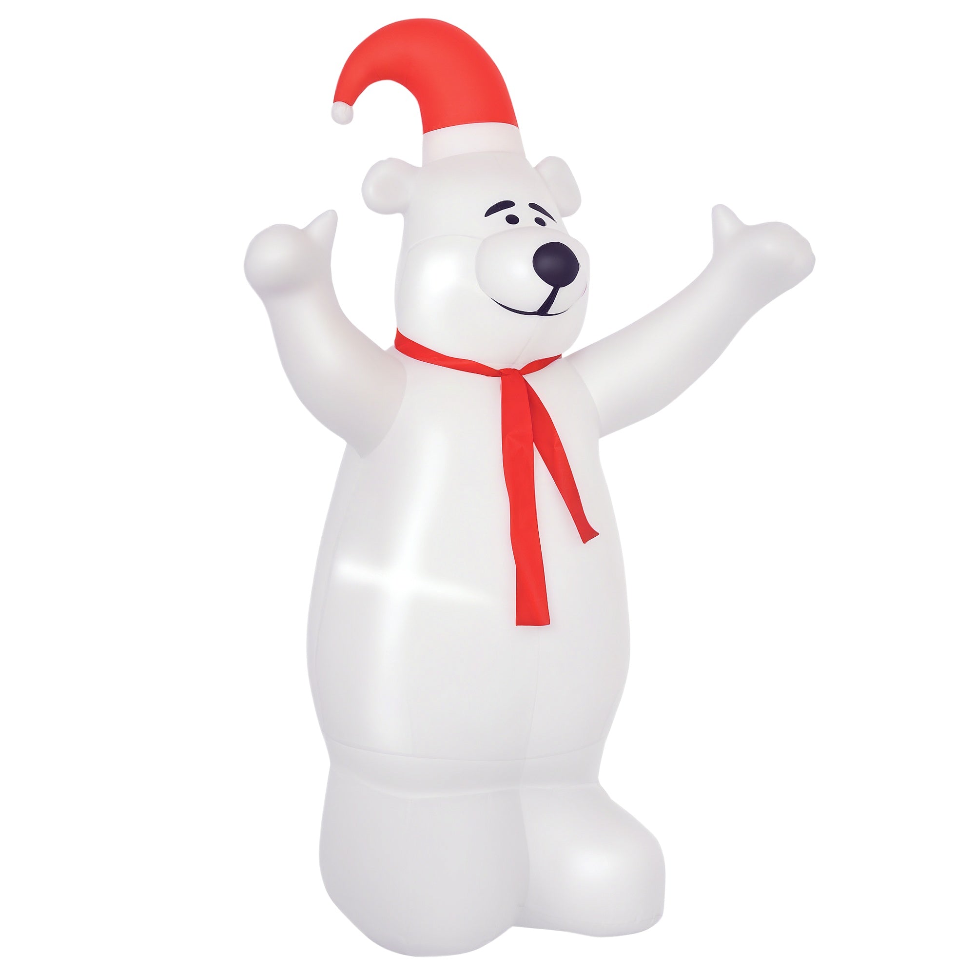 HOMCOM 6ft Tall Outdoor Inflatable Bear Airblown Projection Holiday Christmas Lawn Décor
