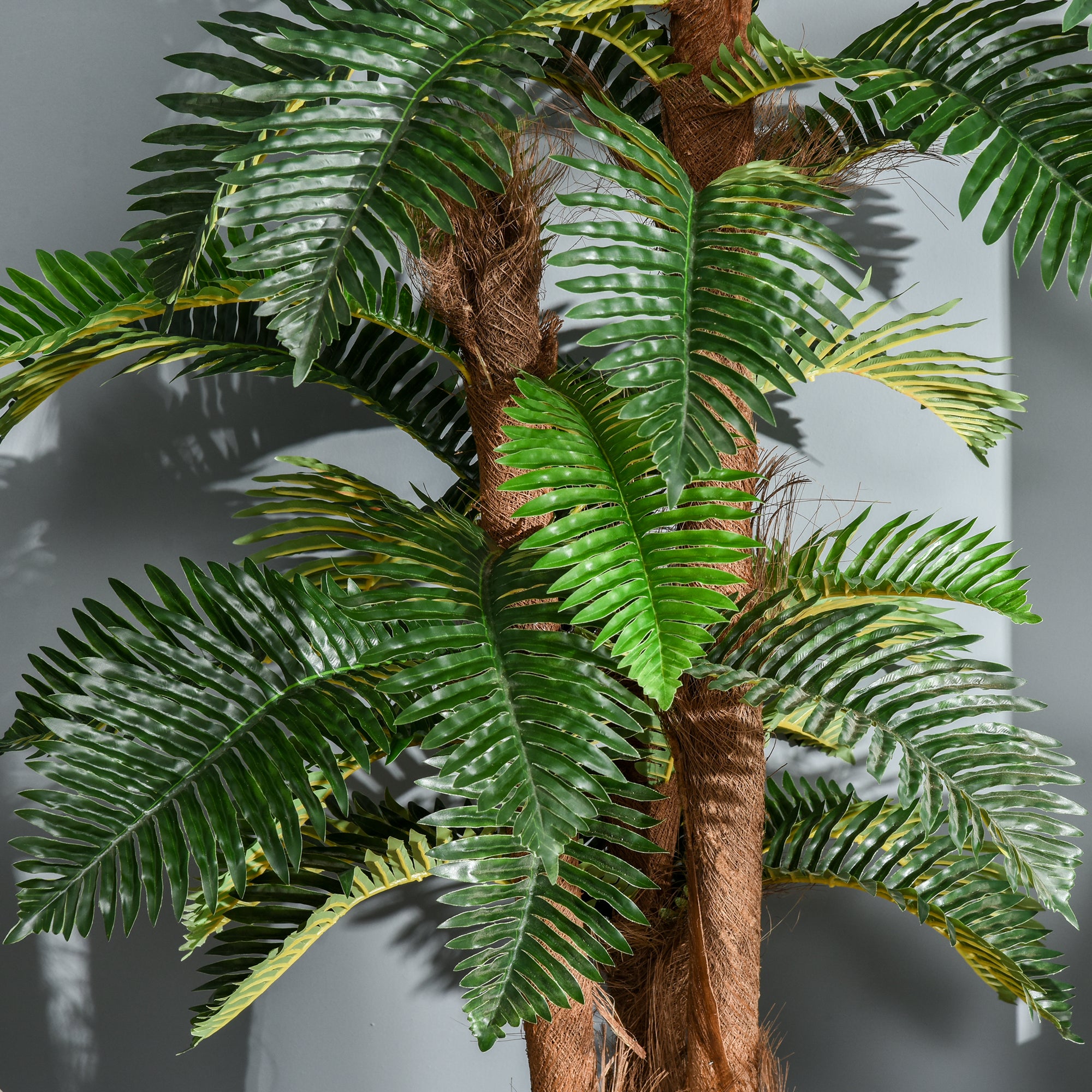 Outsunny Artificial Plant Tropical Palm in Pot, Fake Plants for Home Indoor Outdoor Decor, 150cm, Green - North Peak Garden Furniture