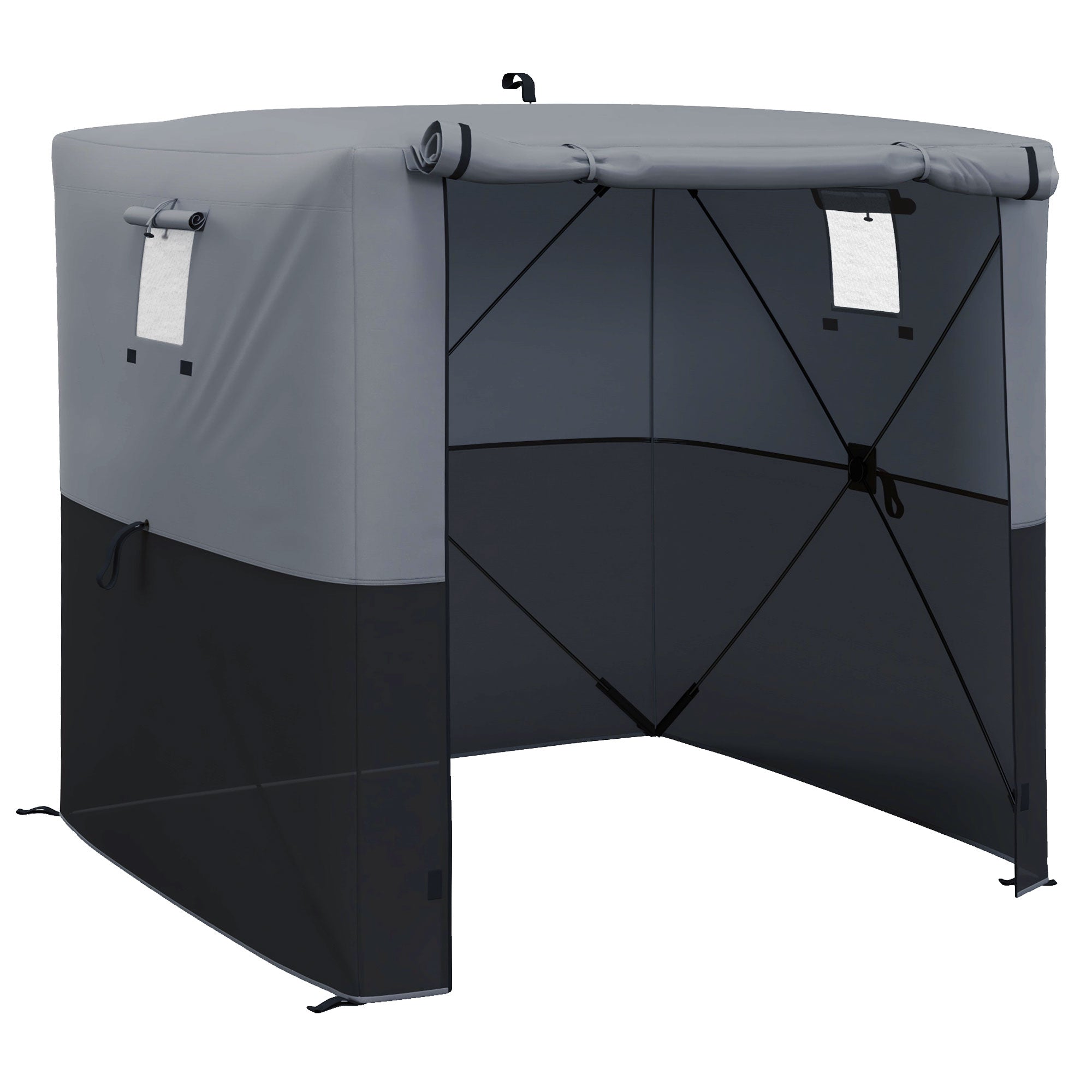 Outsunny 2 x 2m Pop-Up Gazebo, with Accessories - Black - North Peak Garden Furniture