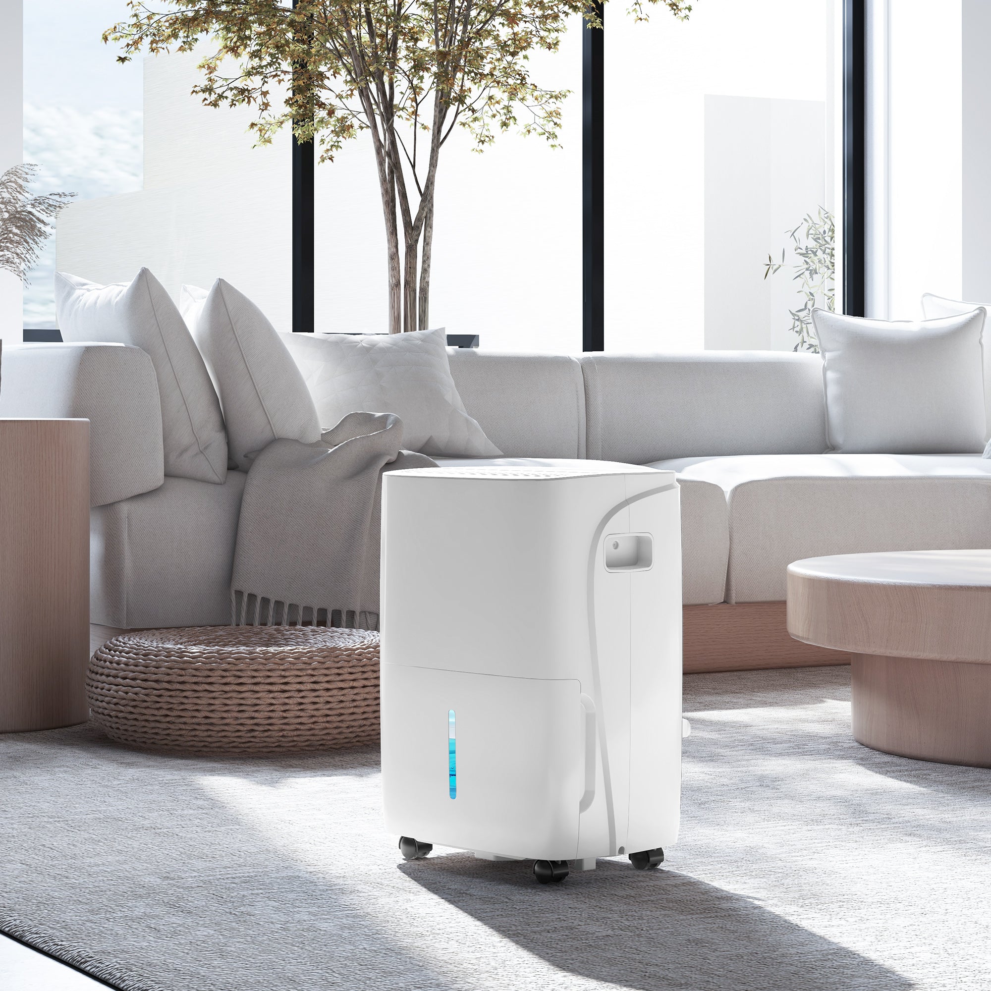 HOMCOM 30L/Day Dehumidifier with Auto-Clean Filter, Continuous Drainage, 4L Water Tank, 24H Timer, Digital Humidity Display, Dehumidifier for Home Damp, Bedroom, Condensation, Mould, Laundry Drying - North Peak Garden Furniture