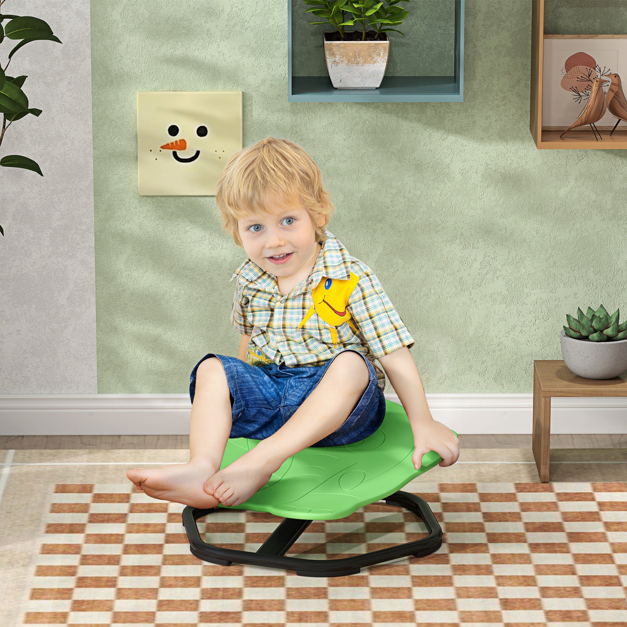 AIYAPLAY Elephant Shape Spinning Chair for Autism 3-6 Years Old - North Peak Garden Furniture