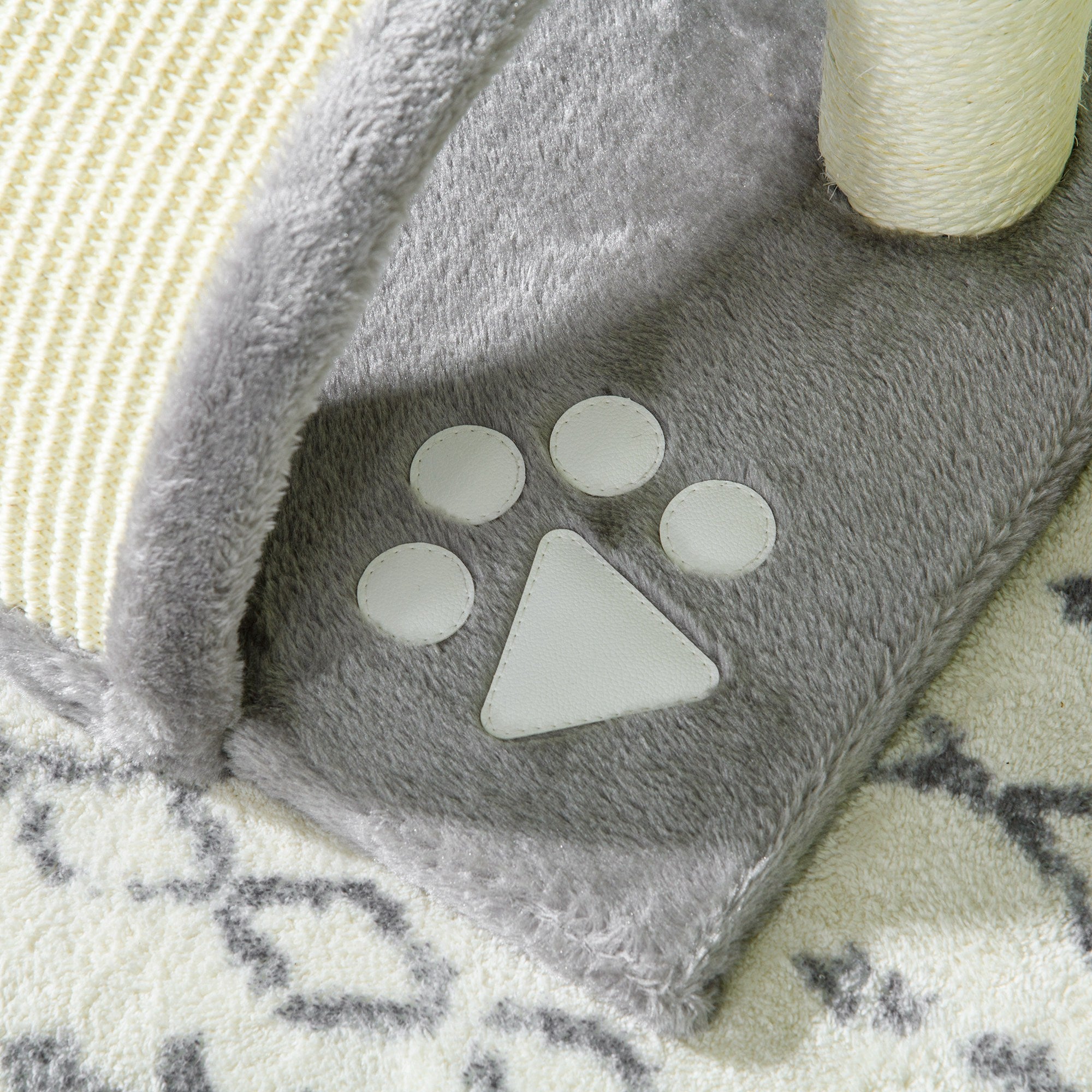PawHut Cat Tree, Kitten Scratcher Activity Centre, with Sisal Scratching Post, Toy Ball - Grey - North Peak Garden Furniture