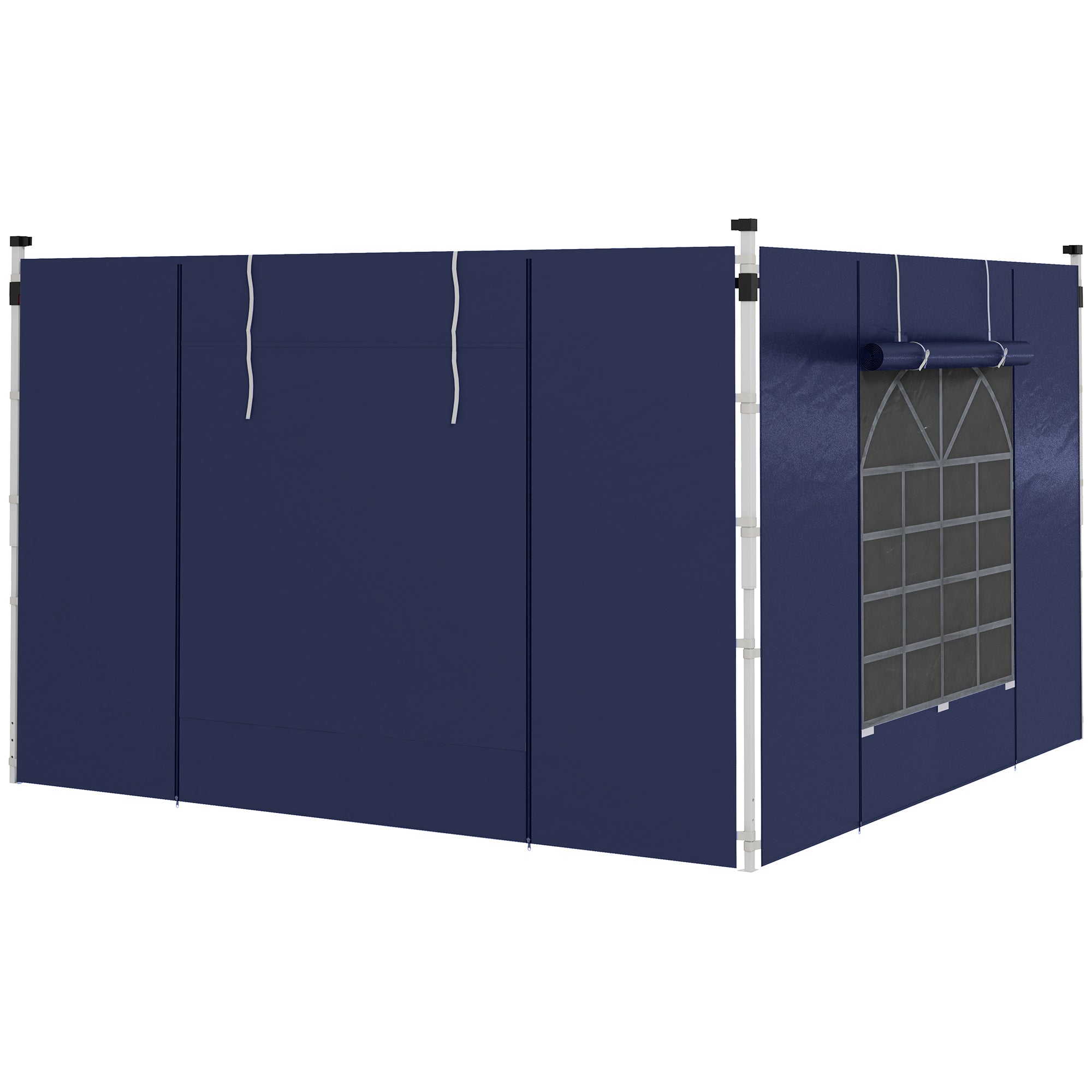 Outsunny Set of Two 195 x 295cm Replacement Gazebo Side Walls - Blue - North Peak Garden Furniture