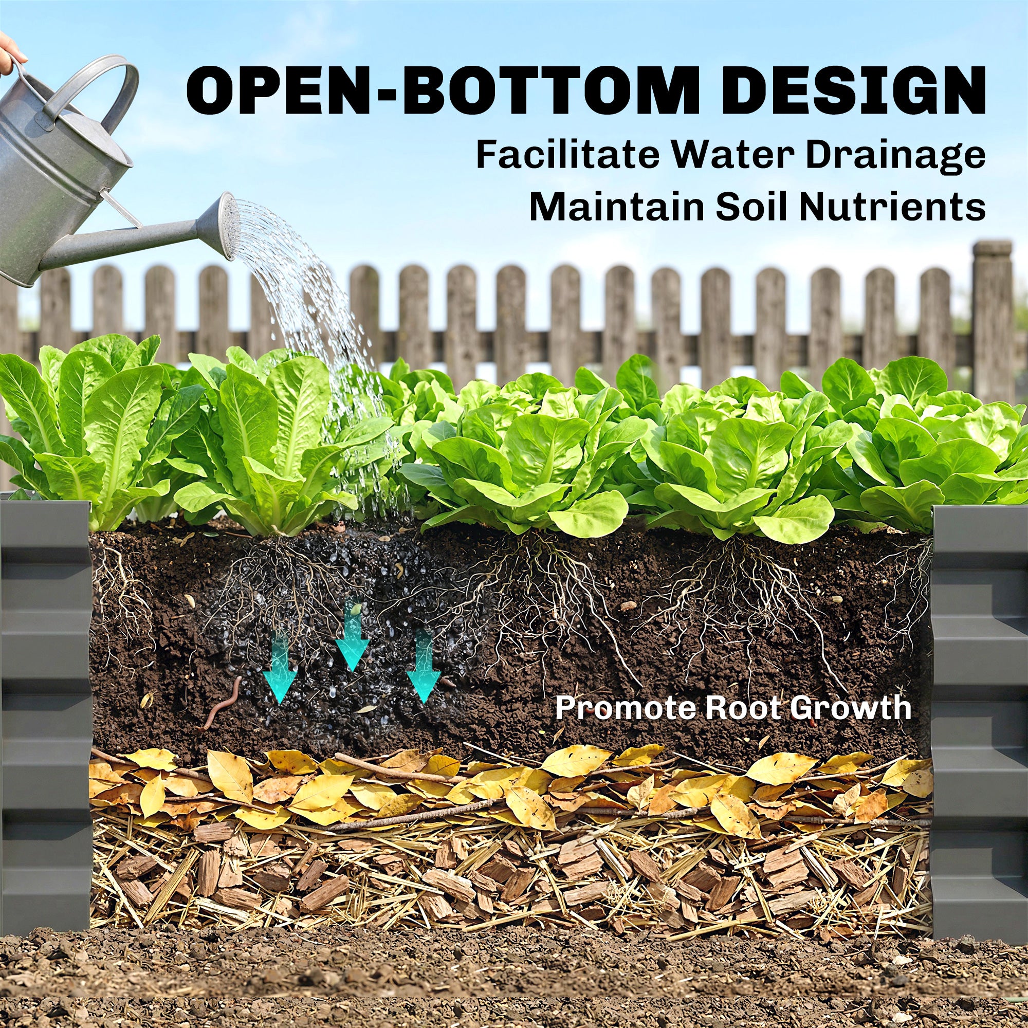 Outsunny Raised Beds for Garden, Galvanised Outdoor Planters for Herbs and Vegetables, for Patio, Garden, Balcony, Light Grey