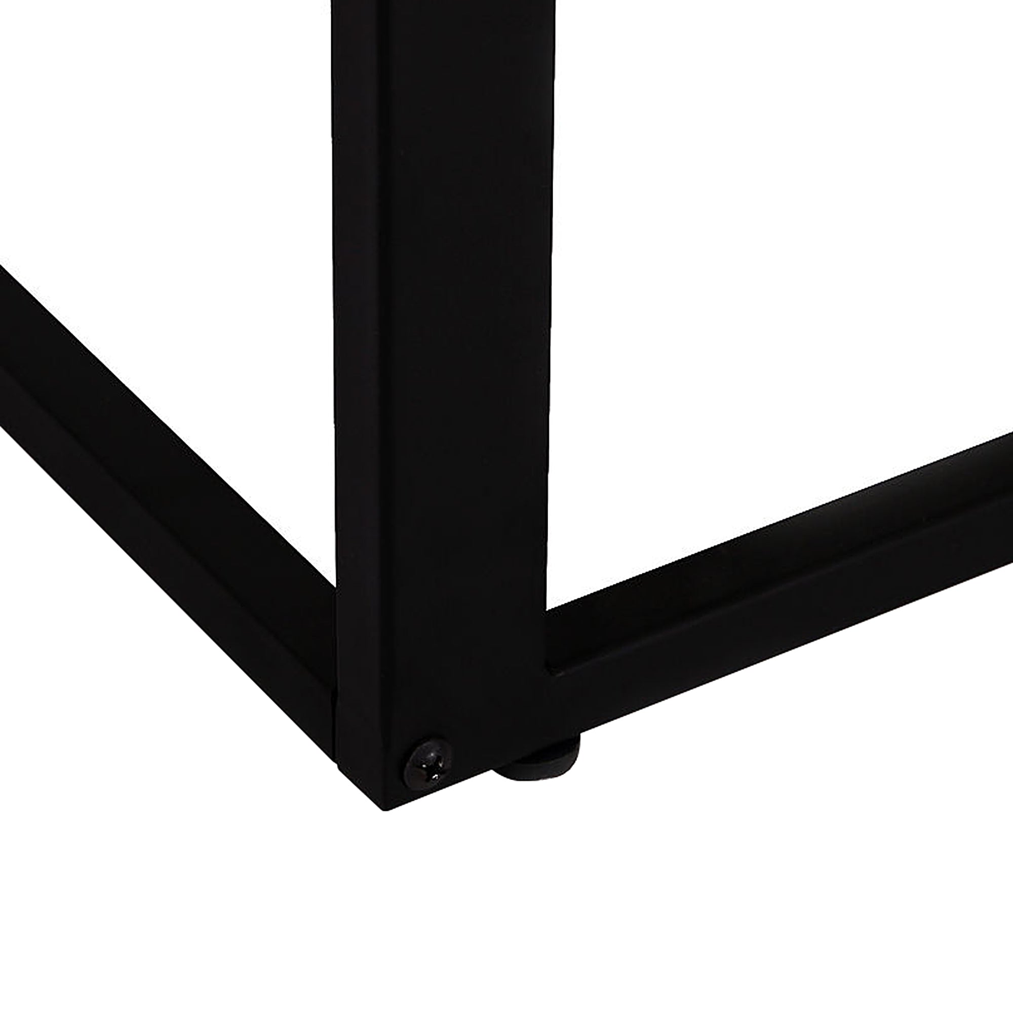 HOMCOM C-Shaped Side Table, Sofa End Table with Metal Frame, Accent Couch Table for Living room, Bedroom, Walnut and Black - North Peak Garden Furniture