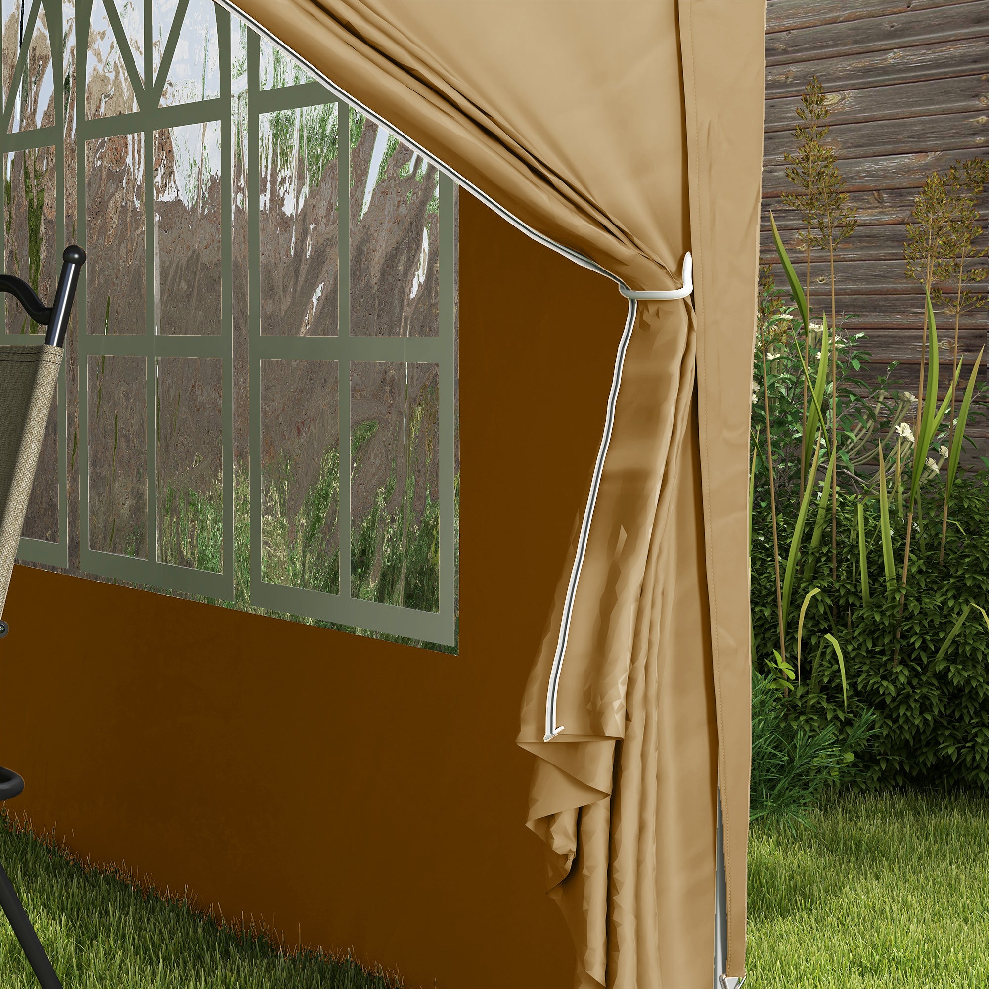 Outsunny 3 x 3(m) Pop Up Gazebo - Khaki - North Peak Garden Furniture